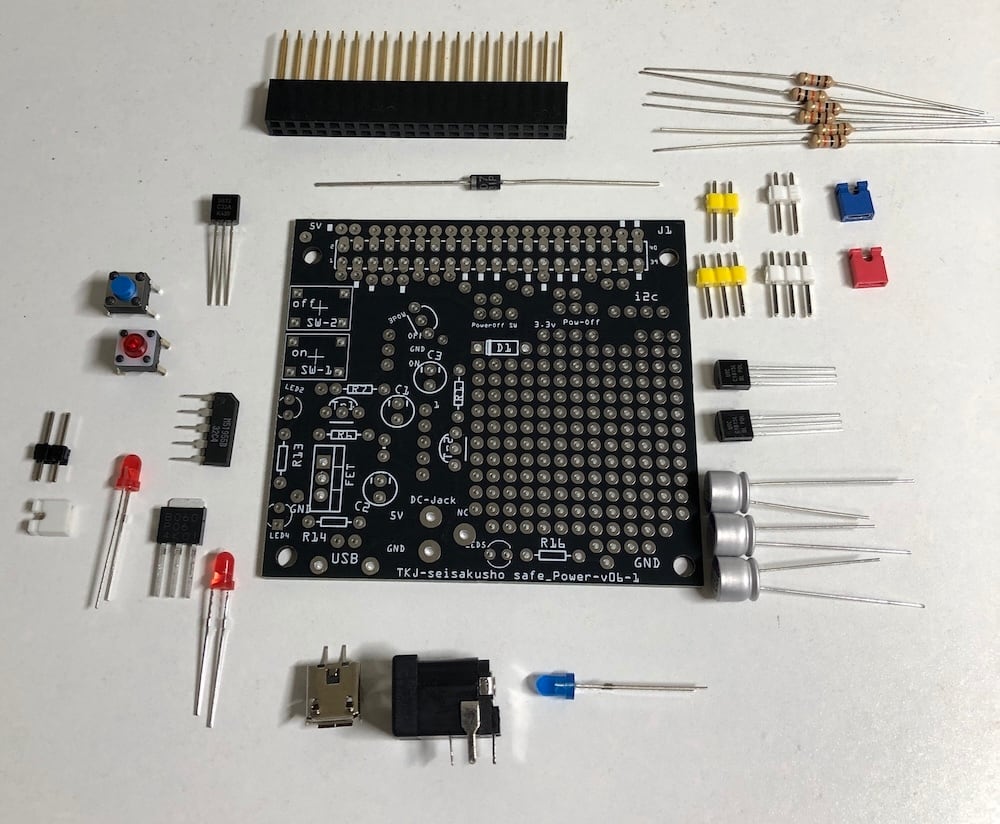 ラズベリーパイ用 電源を安全に制御する基板 safePower2 | TKJ-Works