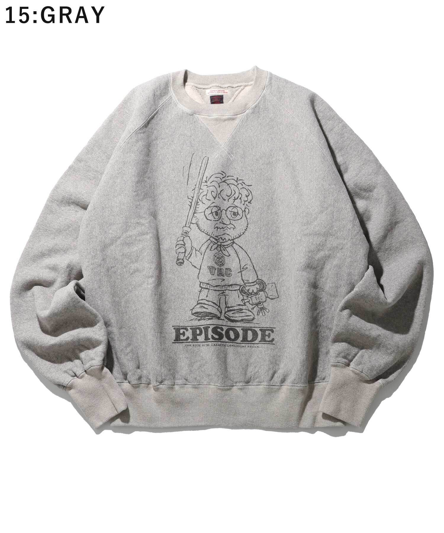 80 SWEAT V CREW EPISODE ハチマル スウェット ブイクルー エピソード