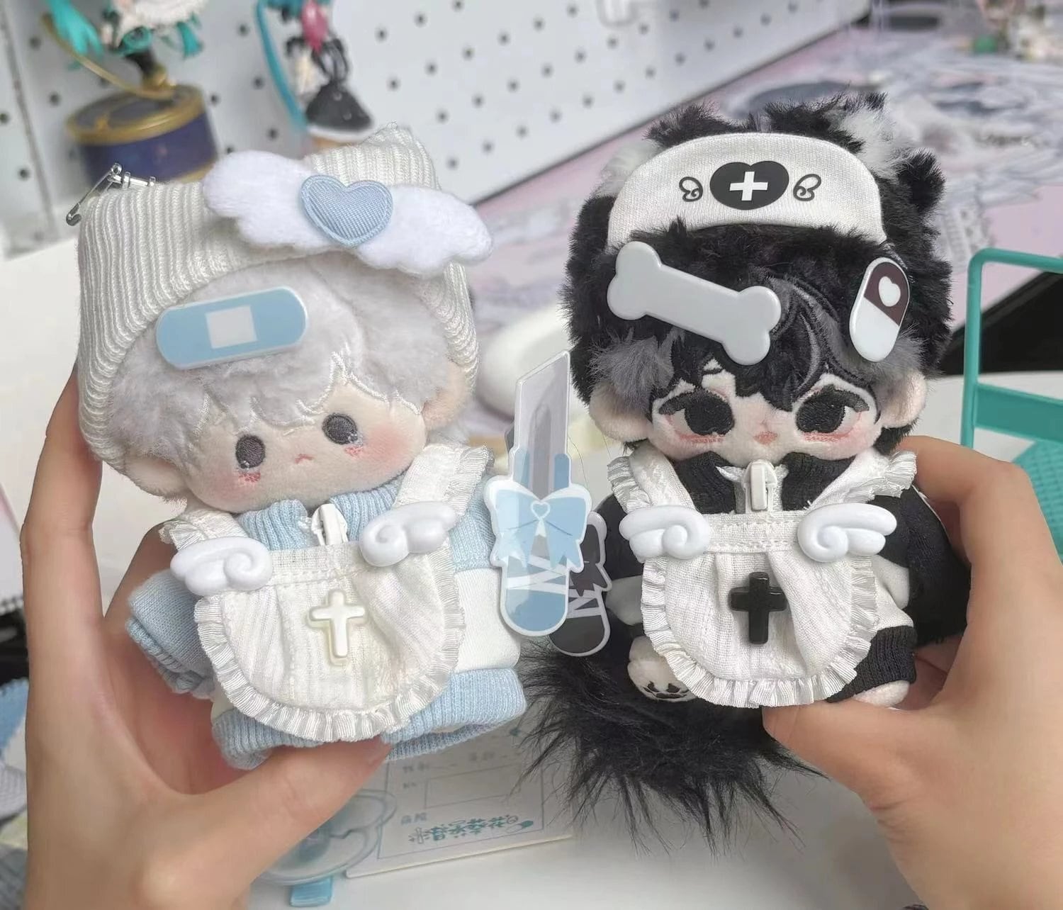 ✿10/20/30cm✿ 十字メイド在庫販売 4点セット 地雷系無属性 ぬい服