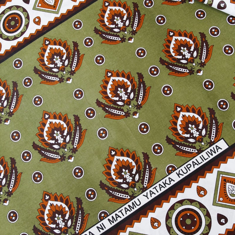 カンガ・Green | カンガ屋 katikati（カティカティ）｜アフリカ布