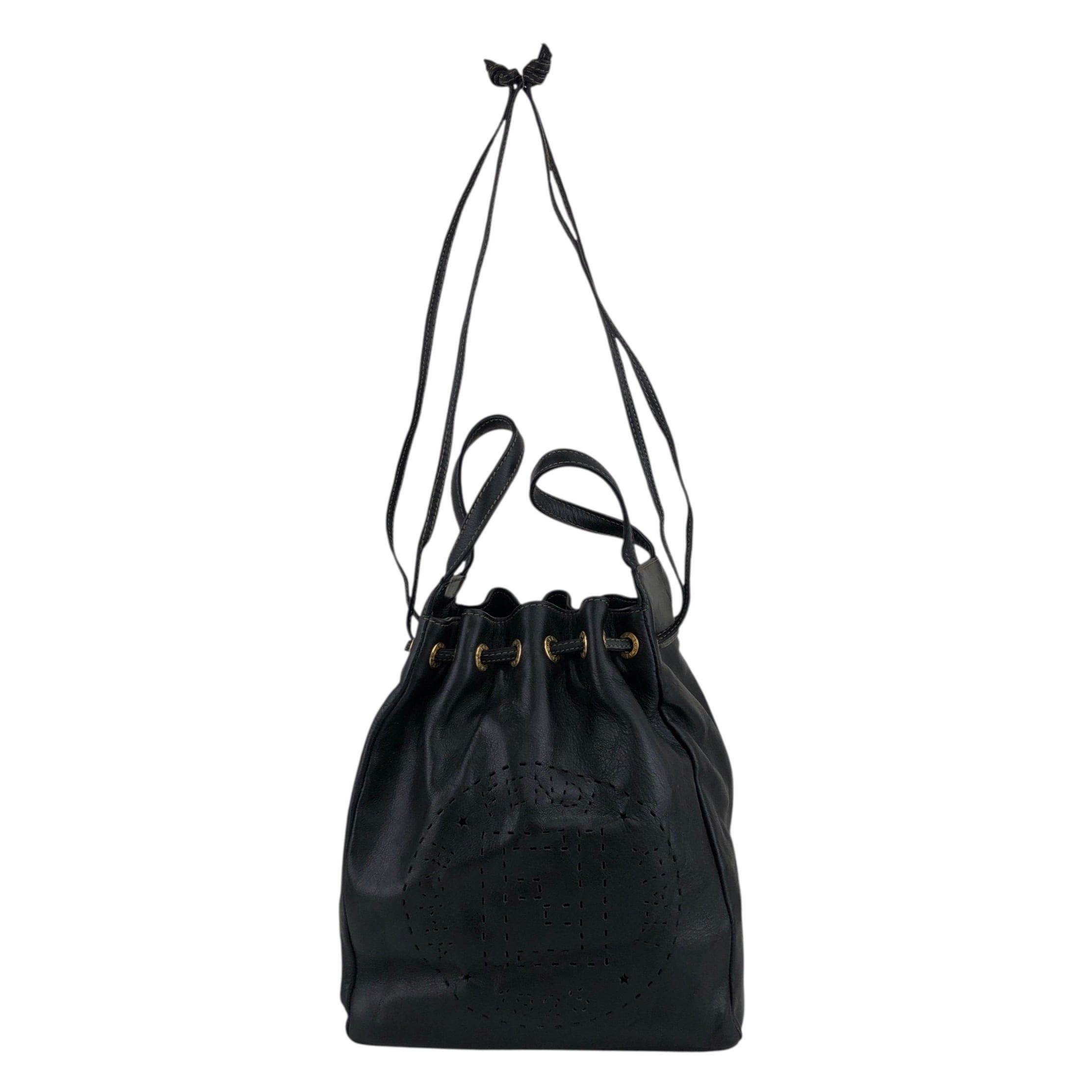 FENDI フェンディ ショルダーバッグ ブラック ロゴ カットアウト