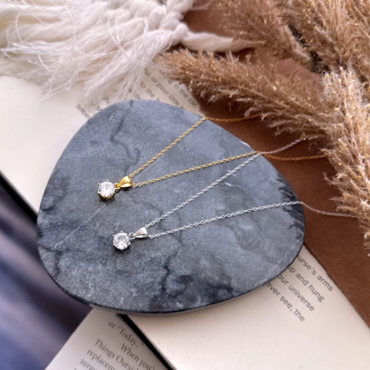 SV925 Zirconia Cubic Necklace | Akto