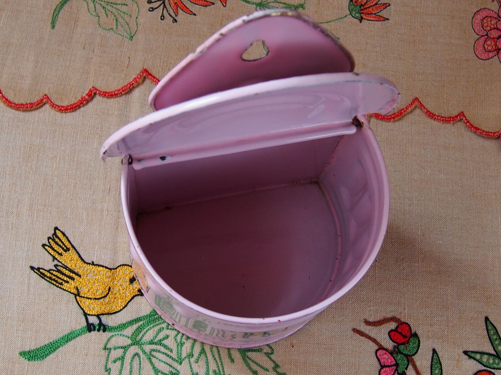 フランスアンティーク ホーローセル缶 SEL ピンク | Bonny Bee