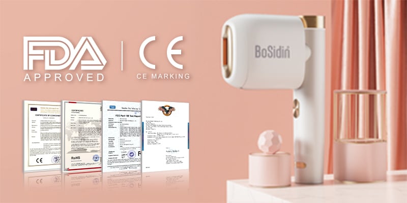 BoSidin脱毛器（ホワイト×ゴールド）お気に入り登録33,810円に♪【50万