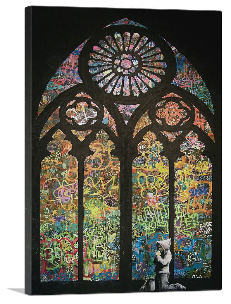 バンクシー「ステンドグラス大聖堂/Stained Glass Cathedral」展示用