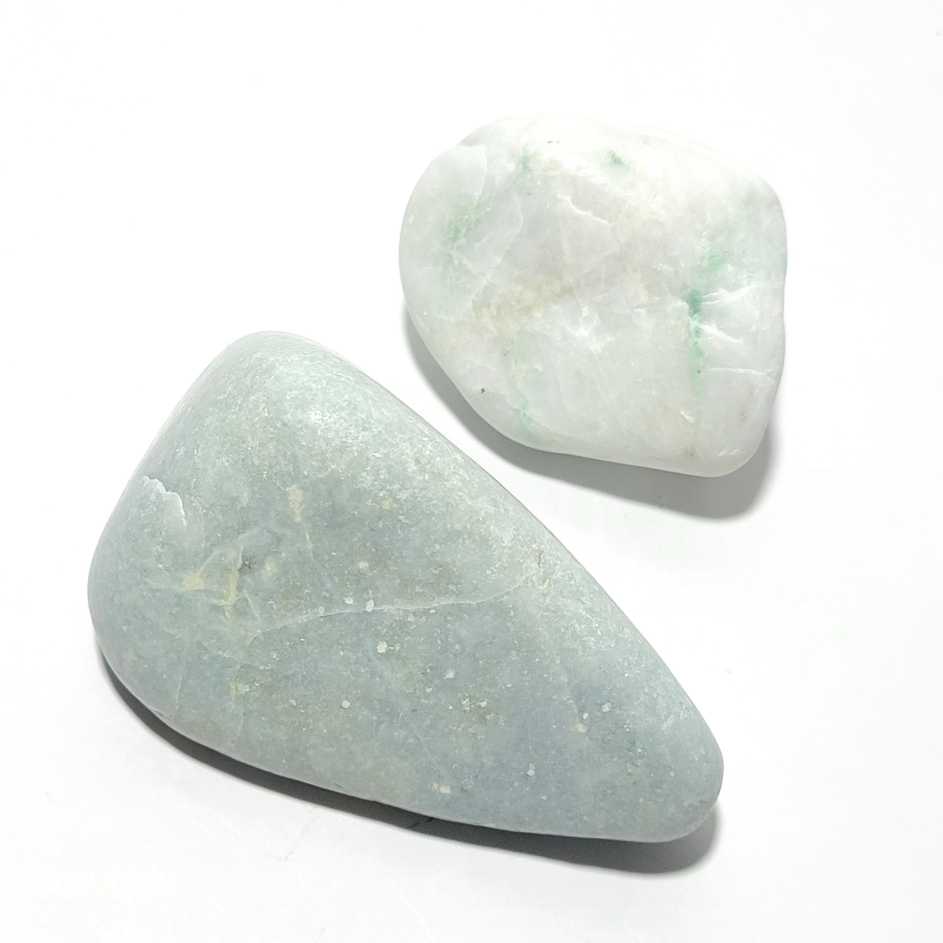 糸魚川翡翠【日本の国石】磨き石2個ｾｯﾄ BGM0052 | 糸魚川翡翠工芸家