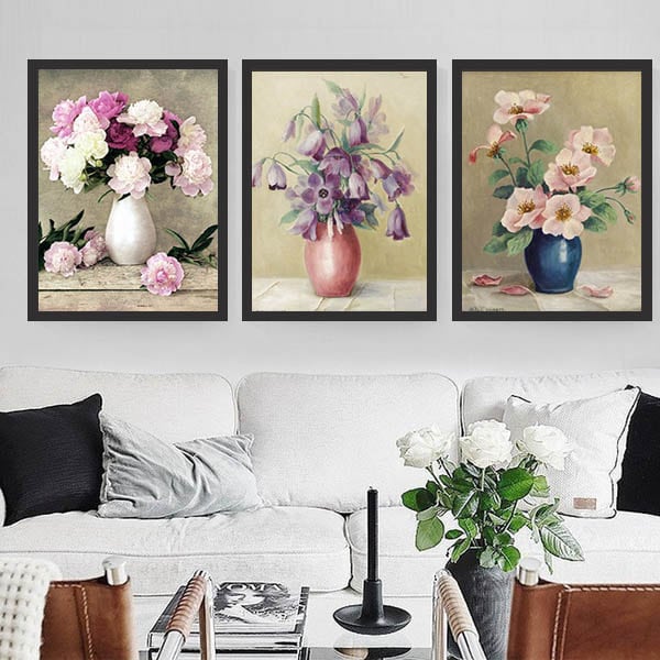 絵画 シャーリーノヴァック 花フラワーインテリア壁掛け3Lサイズ 絵画