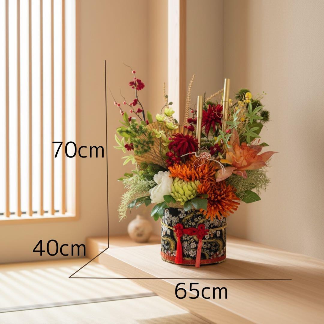 LL特大門松アレンジメント 雅な豪華お正月飾り 商業用門松 店舗用門松