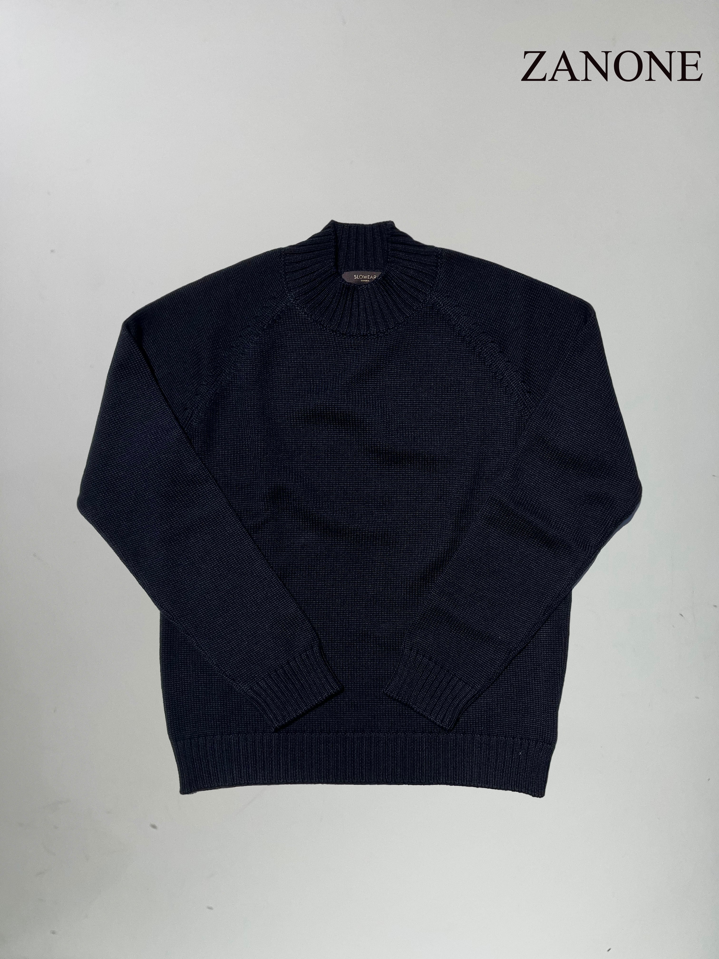 ZANONE（ザノーネ）5ゲージ モックネックニット BLACK（ブラック） | Leone