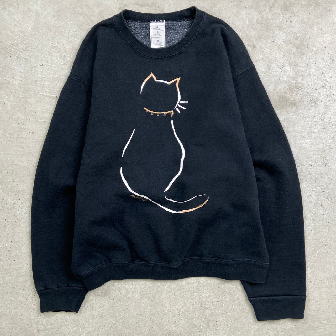 90~00年代 NEKO アニマルプリント スウェットシャツ 猫 メンズM