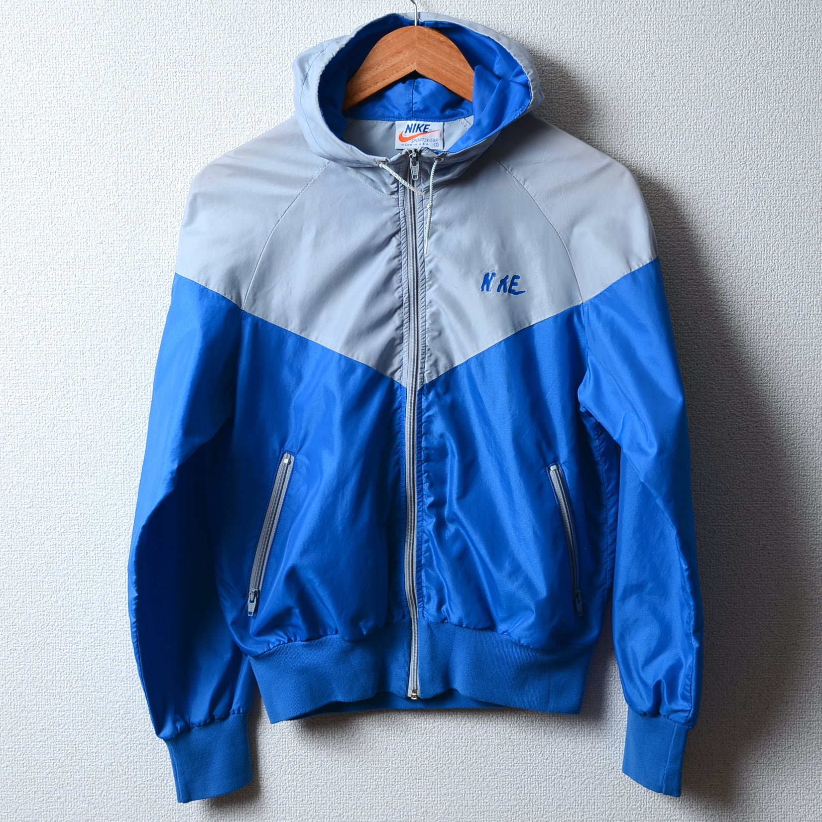 70s NIKE 希少 オレンジタグ ナイロンジャケット メイドイン USA S