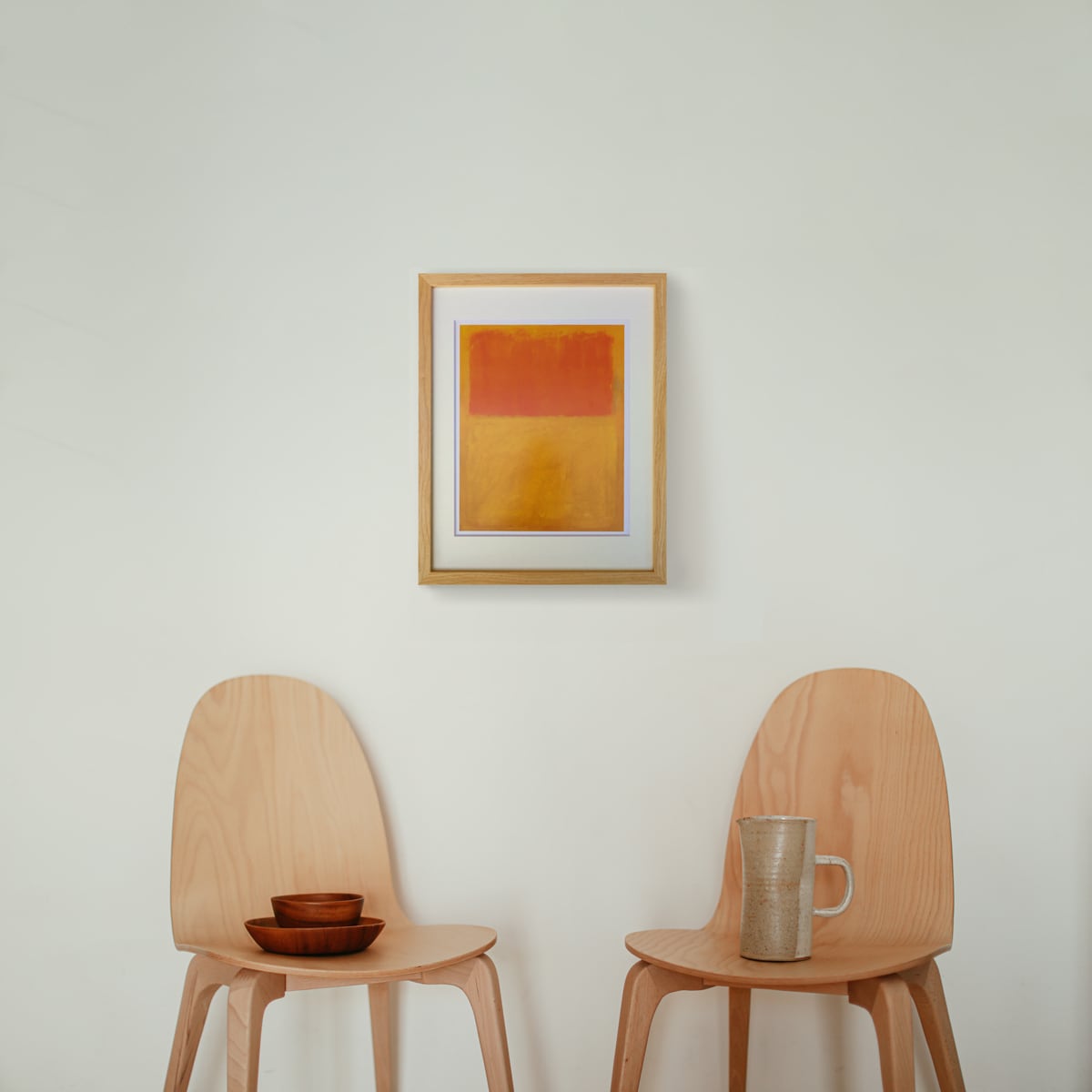 額縁付き] マーク・ロスコ「Orange and Tan, 1954」アートポスター 305