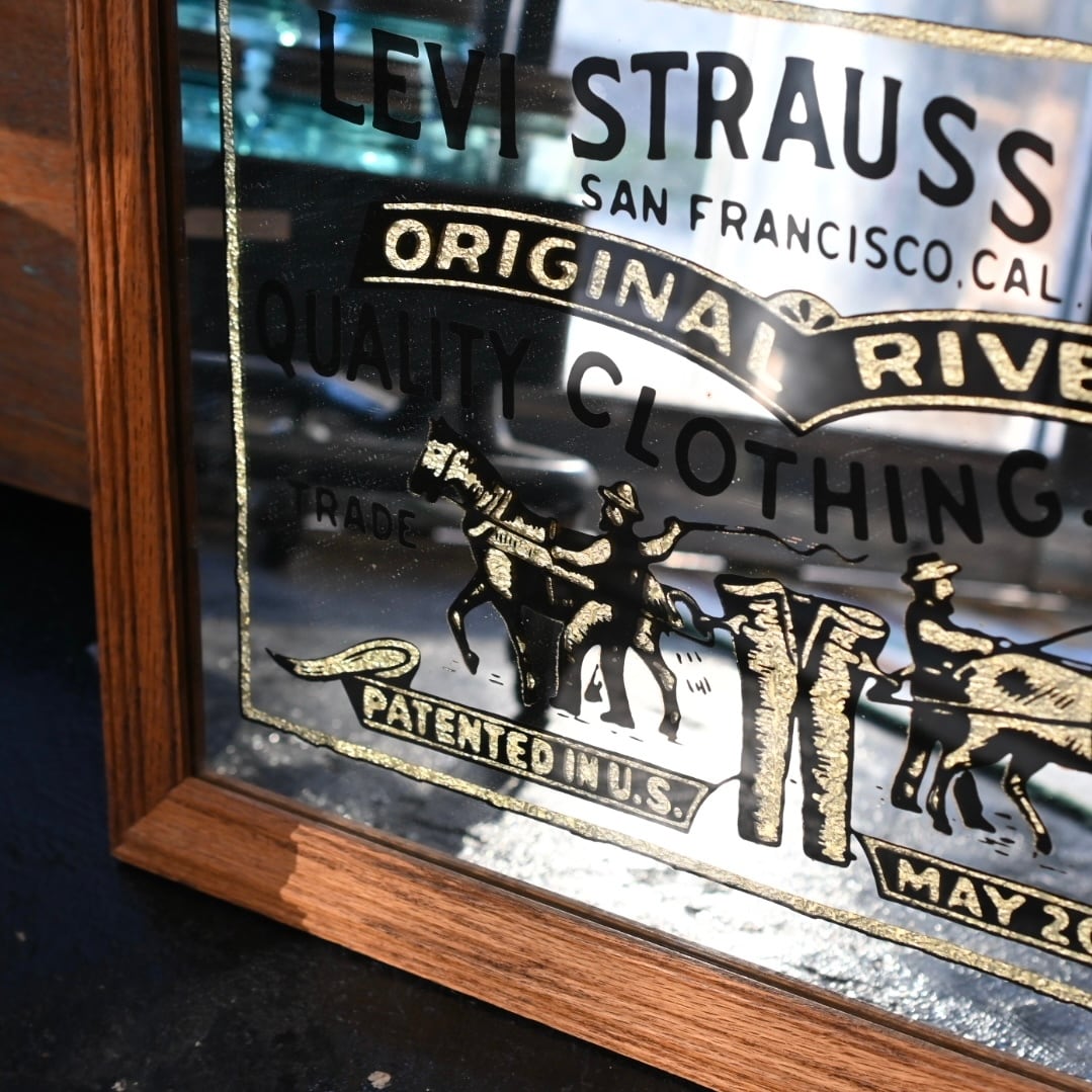 60's Vintage Levi's Advertising Pub Mirror 2 | Button Works Store