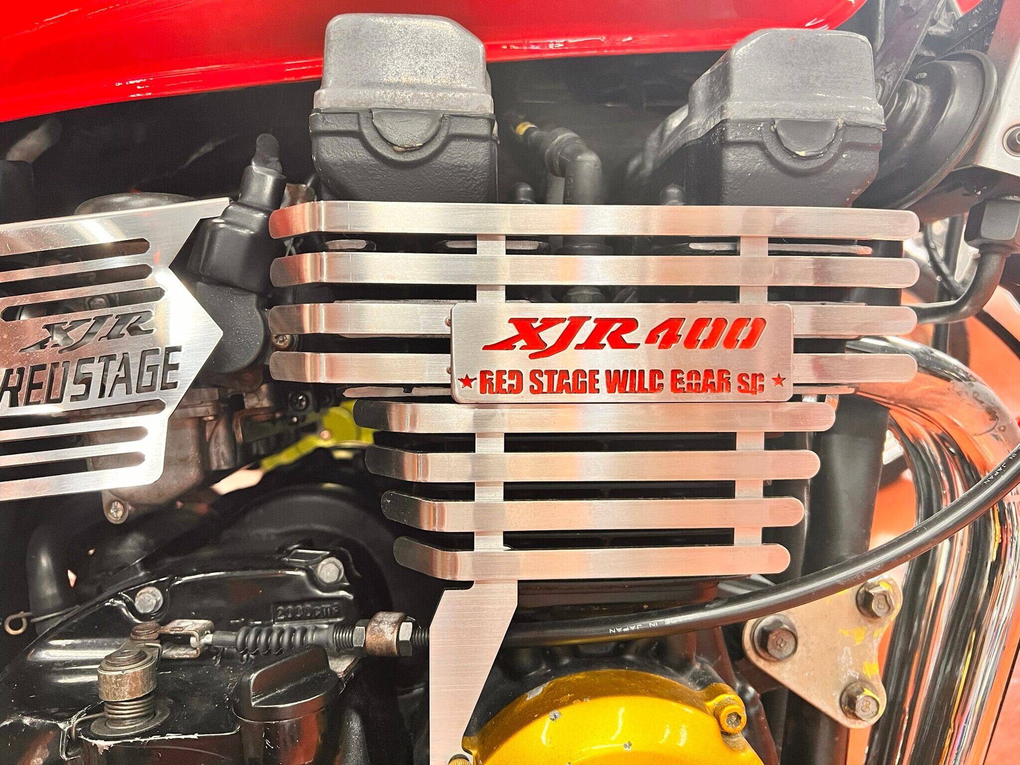 オリジナル XJR4HM用 エンジンフィンカバー 鏡面ステンレス製 ドレス