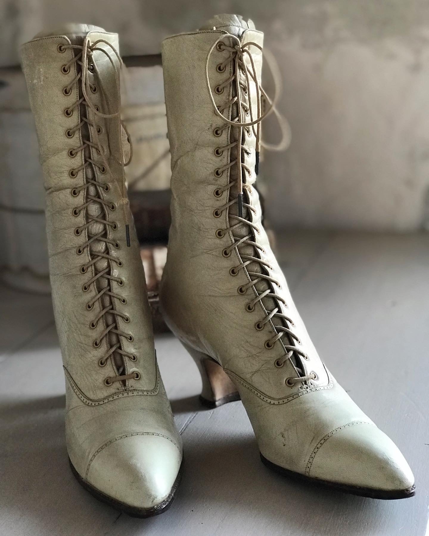 1890〜1910s ヴィクトリアン レースアップレザーブーツ | hazel anne