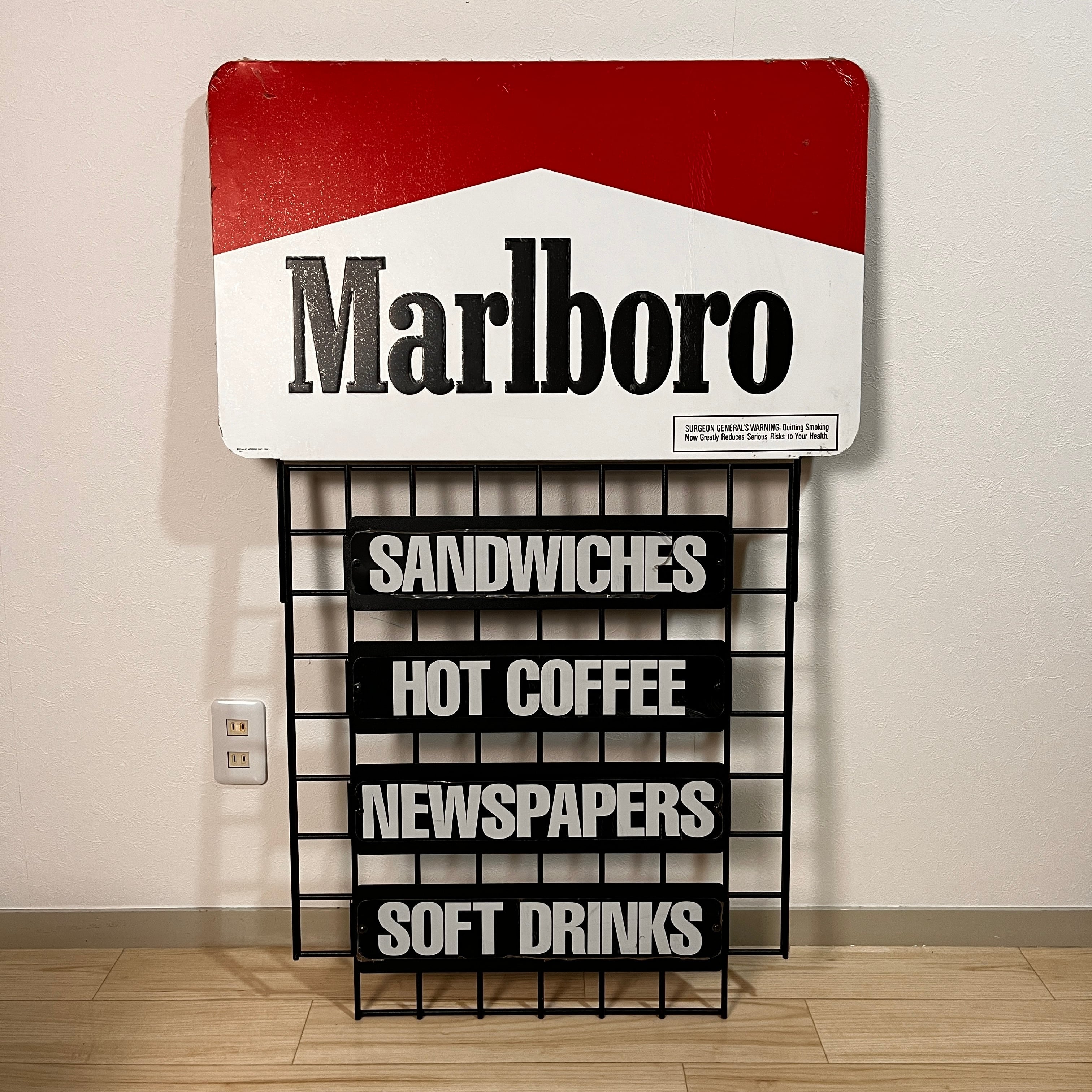 看板・アドバタイジング】1991年製 マルボロ 赤マル 巨大 看板