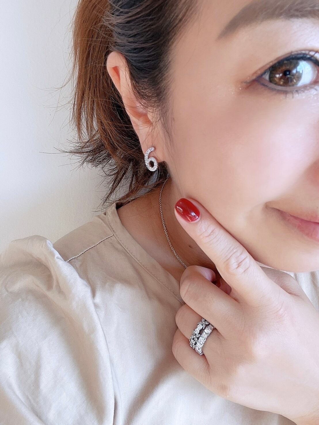 ナンバーピアス（ゴールド / シルバー） | THE HANY 公式オンライン