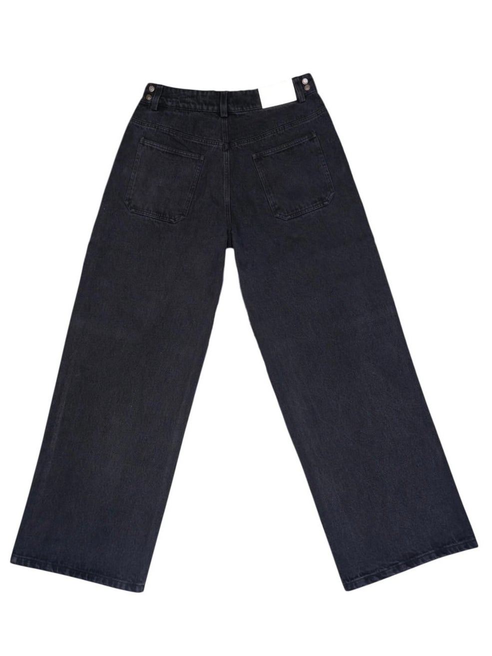 Washed wide straight denim black | Canyon Clothing