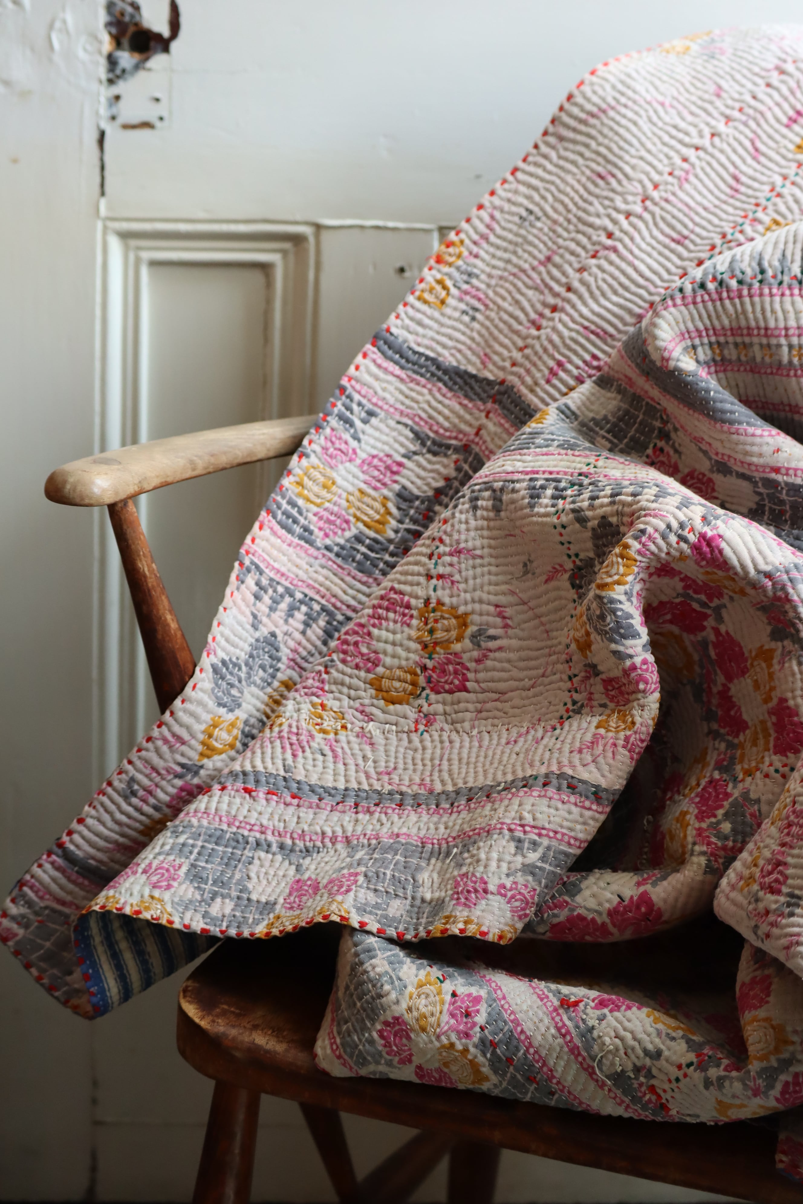 Nostalgic Flower ヴィンテージ カンタキルト ラリーキルト | mikodeux