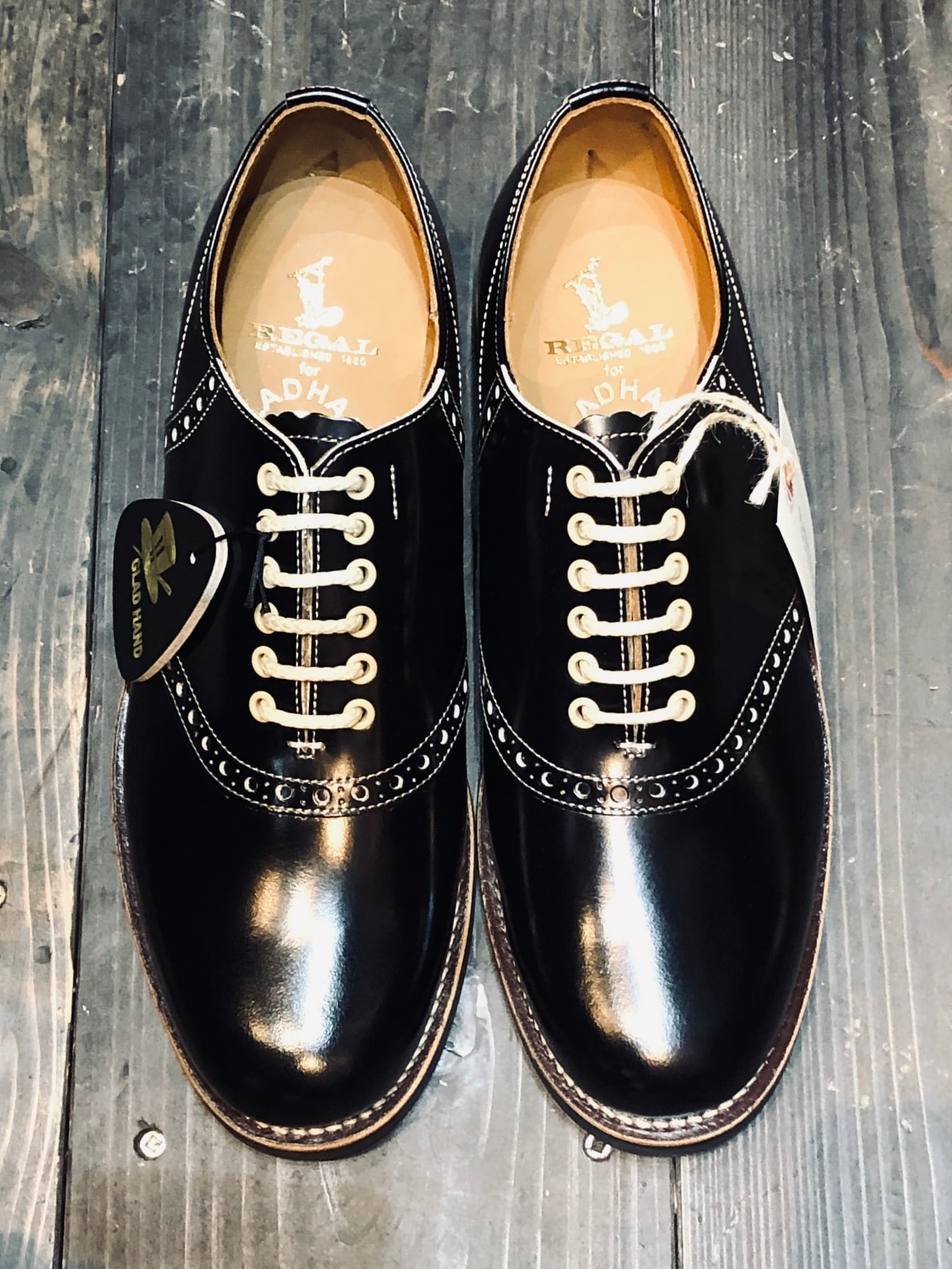 GLAD HAND】グラッドハンド GLAD HAND × REGAL SADDLE SHOES (BLACK