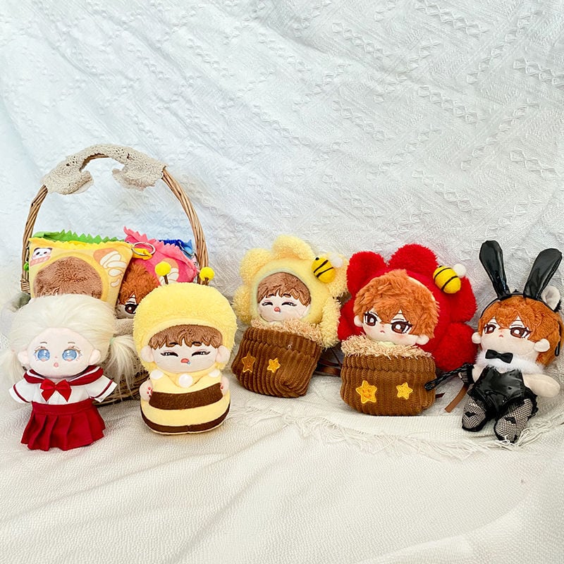 10cm 着せ替えぬいぐるみ用服 蜜 バニーガール 植木鉢コスチューム