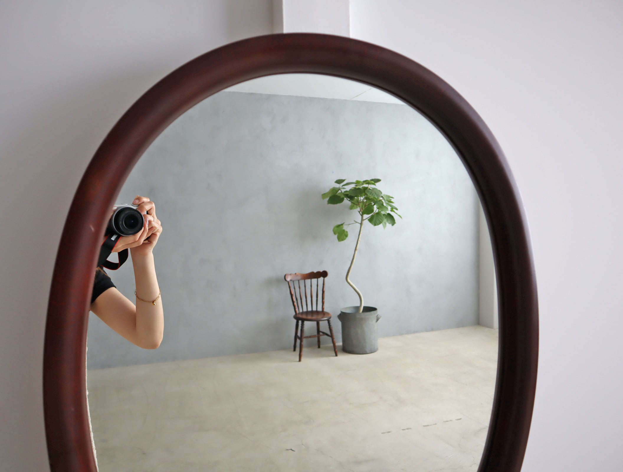 秋田木工 曲木鏡 大 | fismic