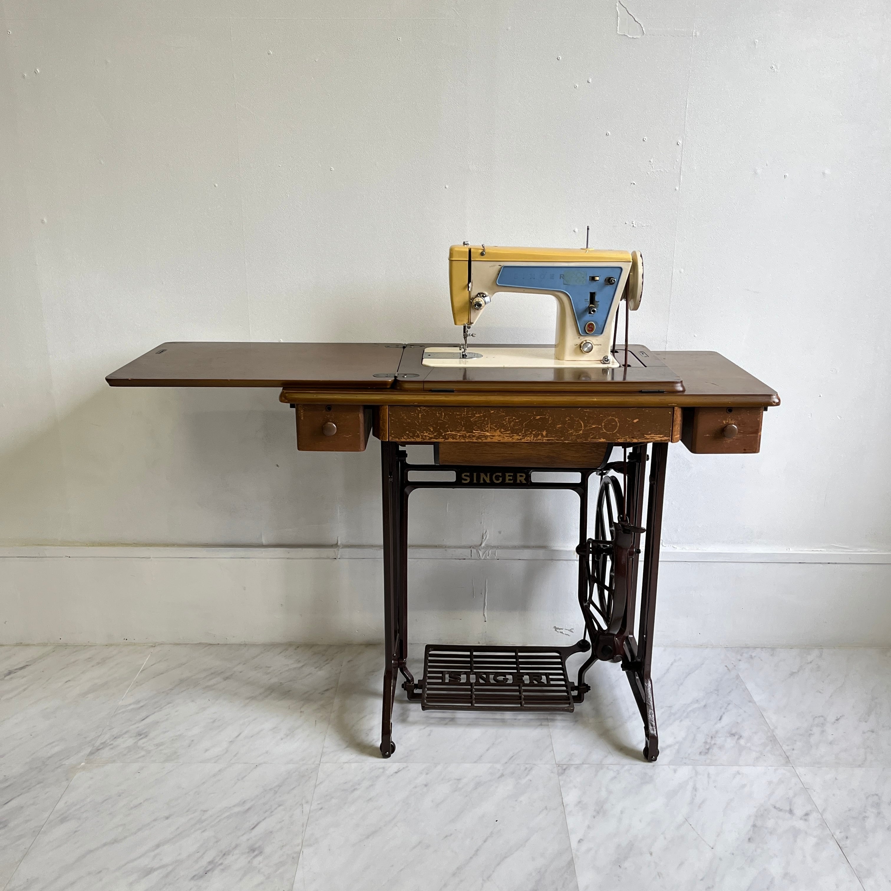 SINGER シンガー レトロ 足踏みミシン 作業台 | reberry