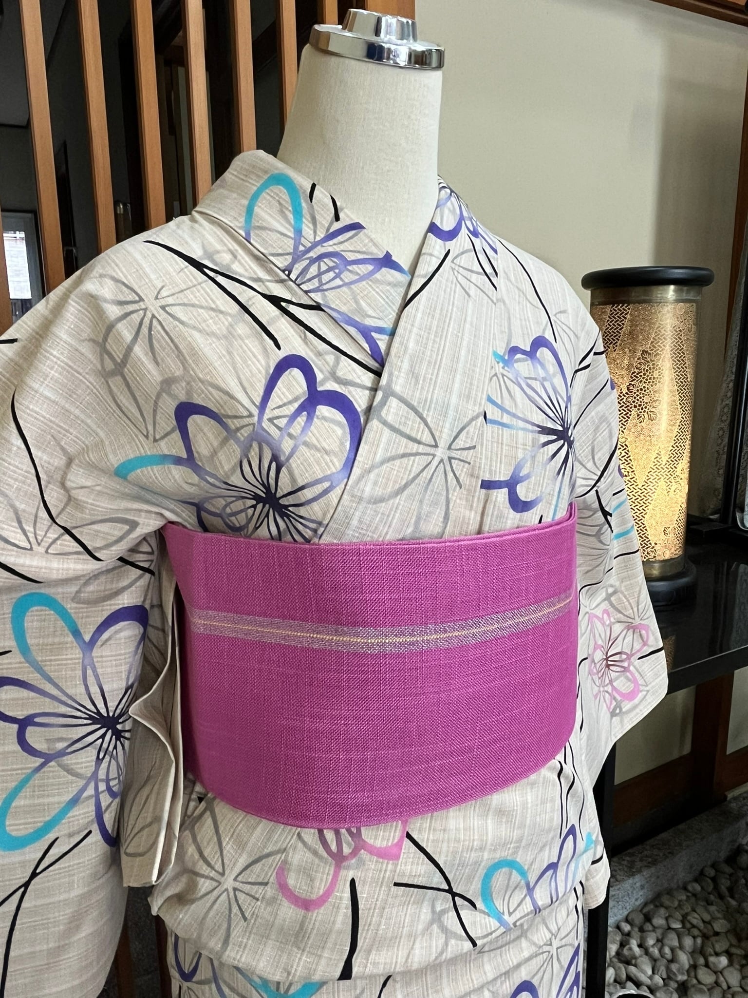 竺仙浴衣 仕立上がり 綿紬 生成地 | oriya