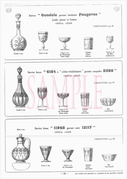 オールドバカラ 1916年カタログデータ(pfd 188ページ)｜Baccarat