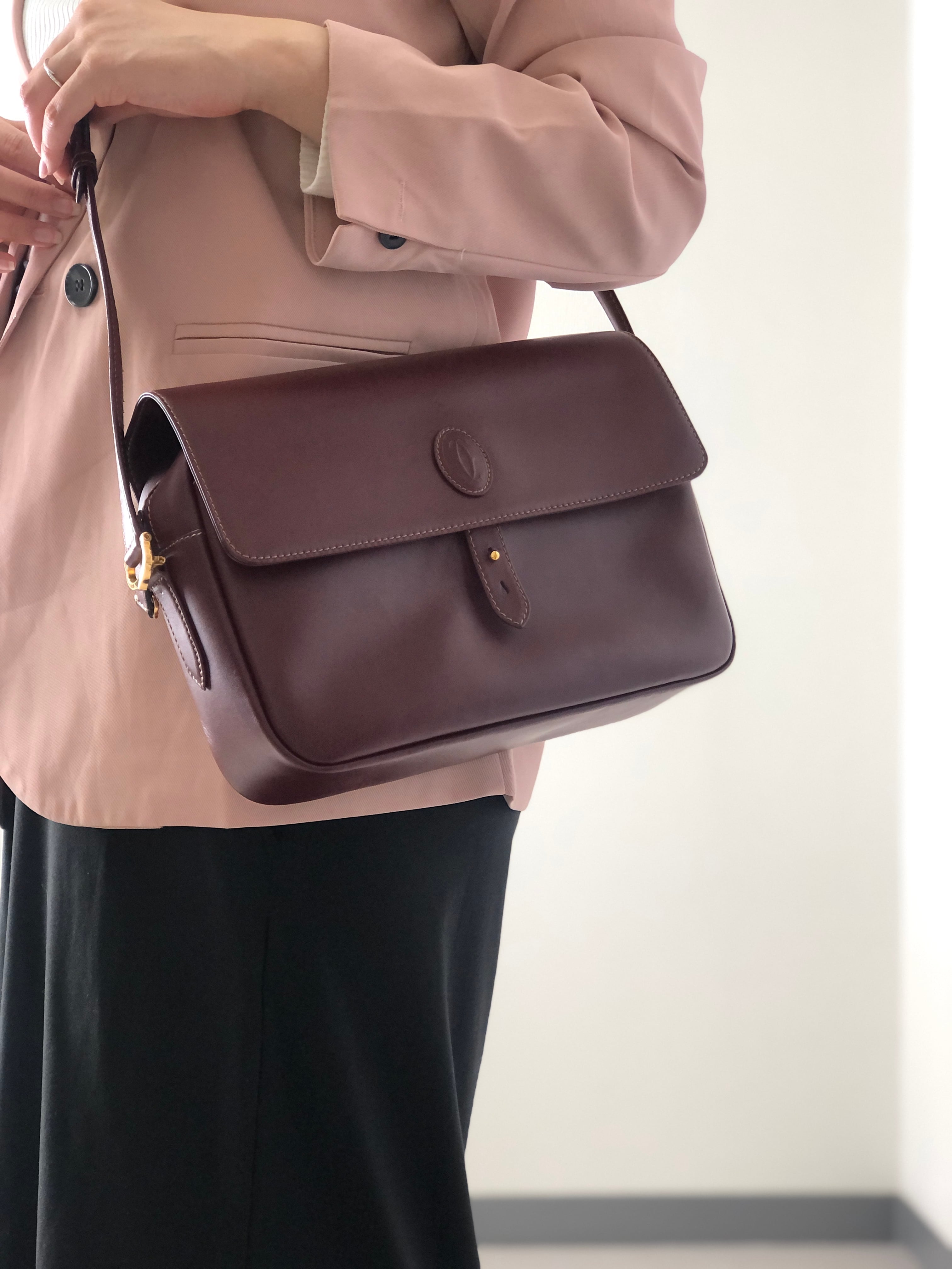 Cartier カルティエ マストライン ショルダーバッグ ボルドー vintage
