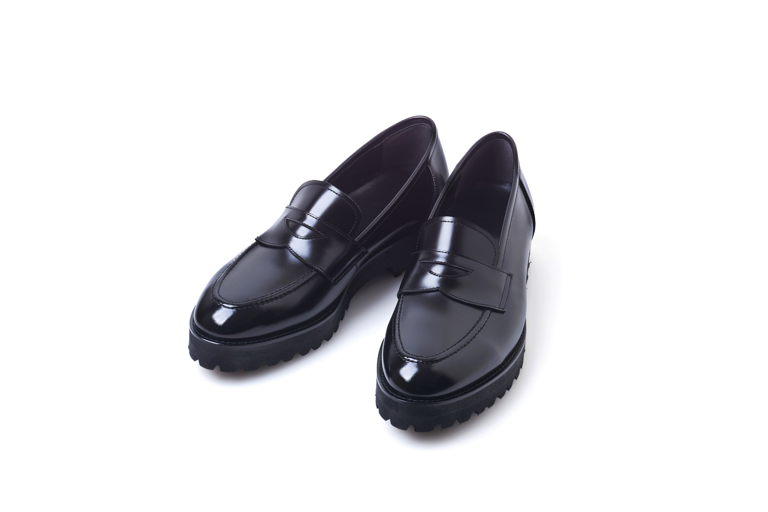 6cmUP シークレットシューズ〉タッセルローファー／黒 | 6cmアップの