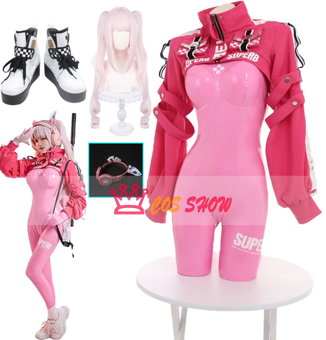 豪華版 勝利の女神:NIKKE アリス コスプレ衣装 Pu革 ボディスーツ