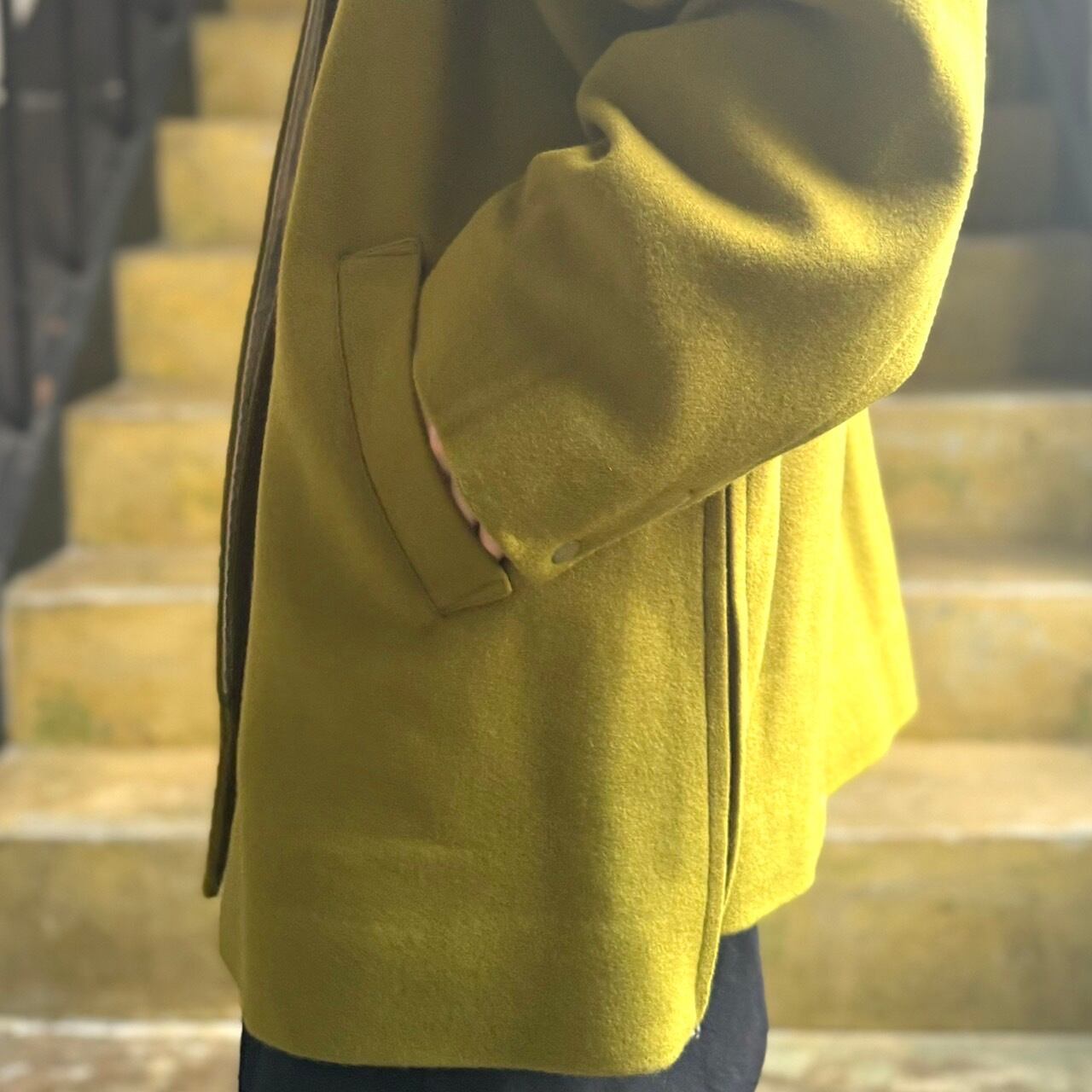 yuni - ウールスーパー100 ミドルレングス ステンコート | clever elephant