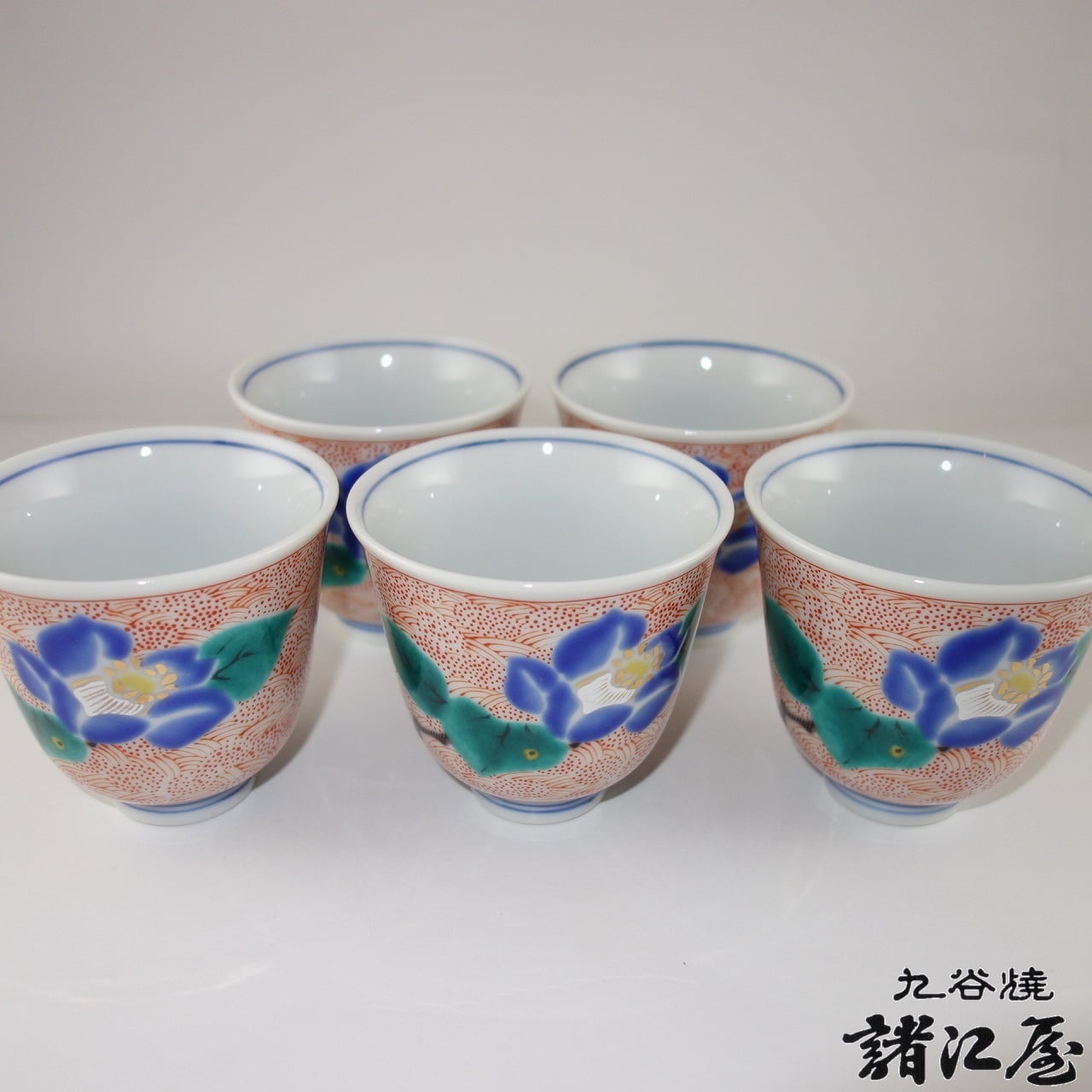 九谷焼 寛山作 汲出揃 山茶花文 | 九谷焼と和食器の通販サイト | 金沢