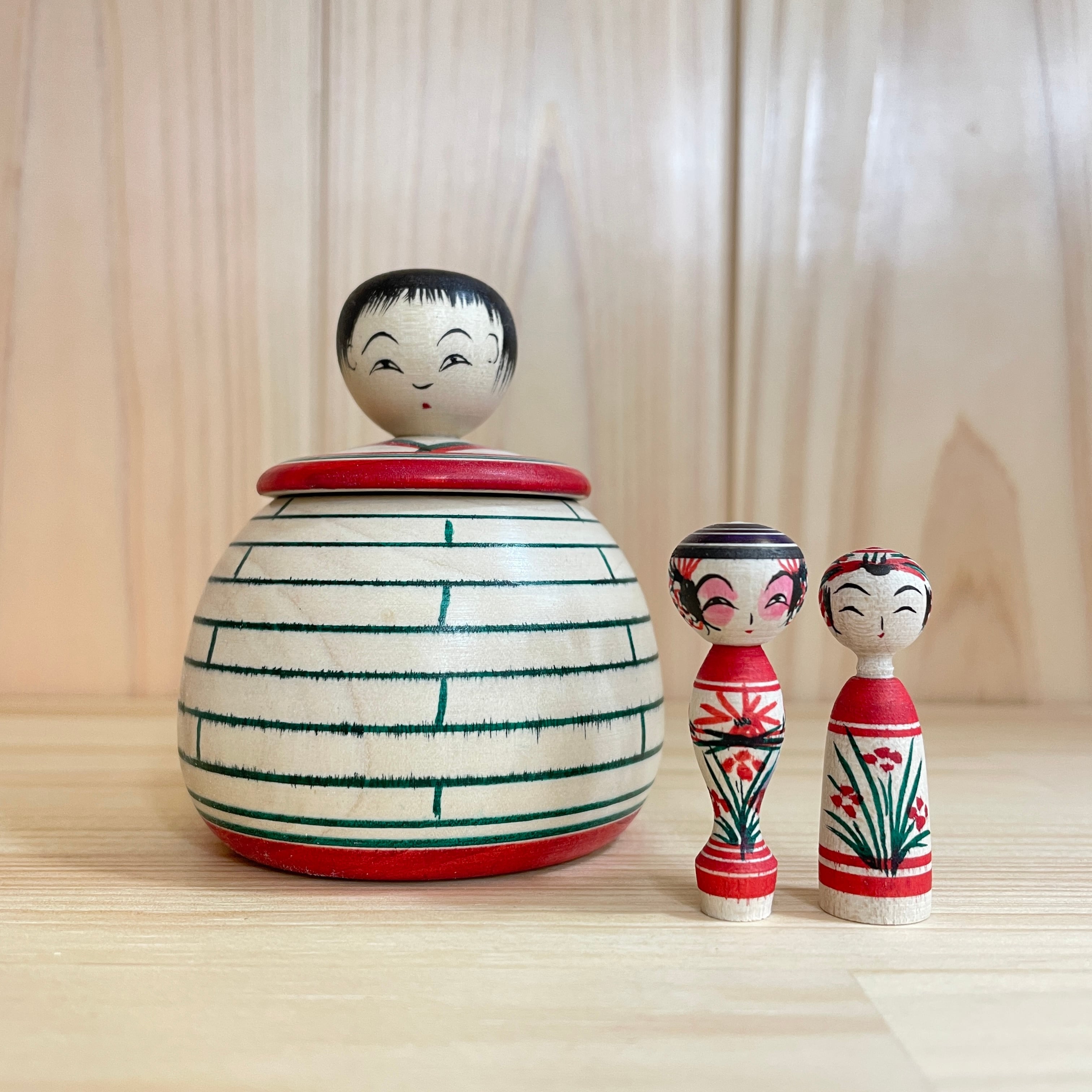 新山吉紀工人：弥治郎系】喜一型えじこ 入れ物（＋小2個）：3寸 8cm 小