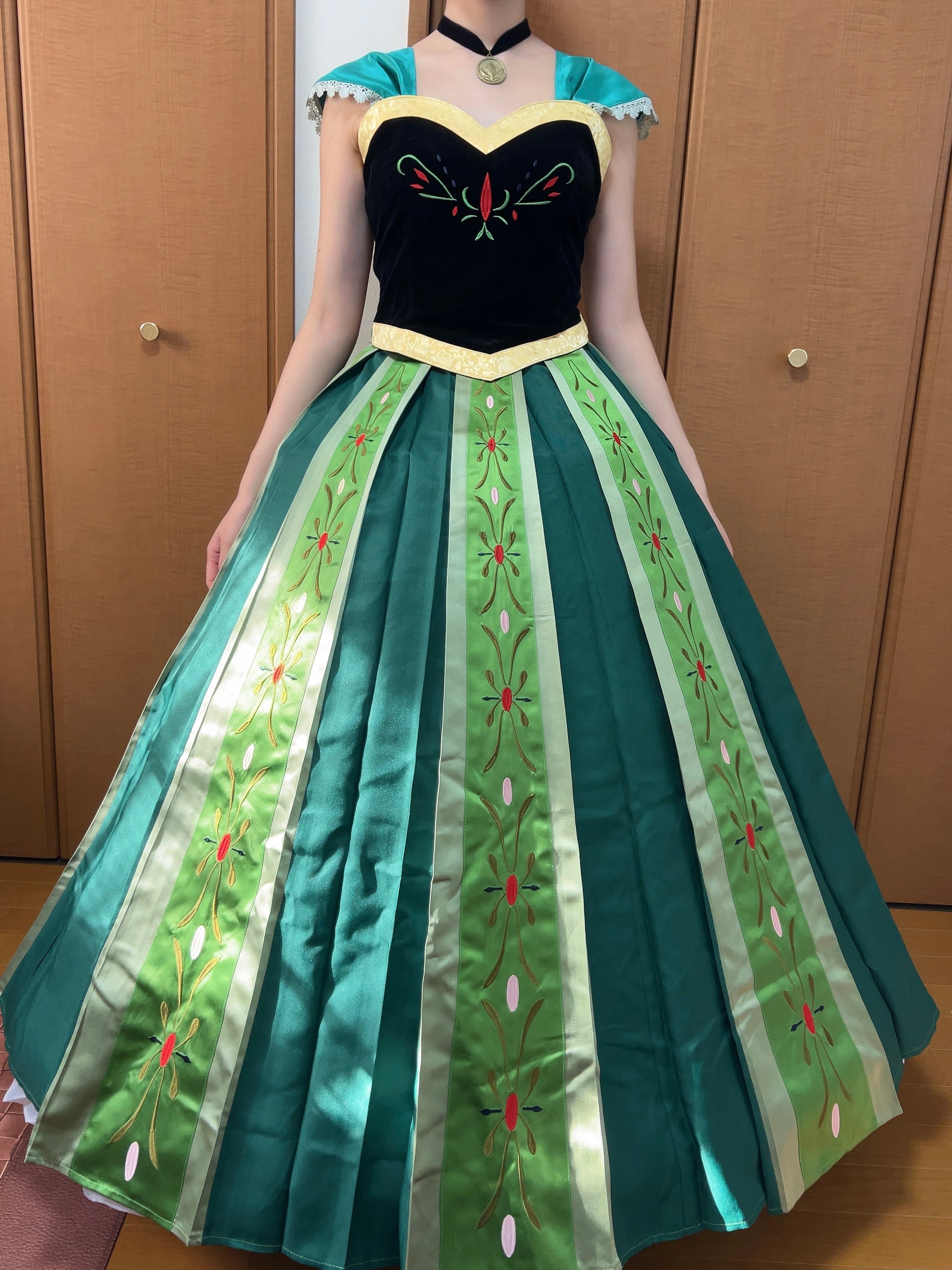 ディズニー アナと雪の女王 アナ Dハロ ドレス 大人 コスチューム