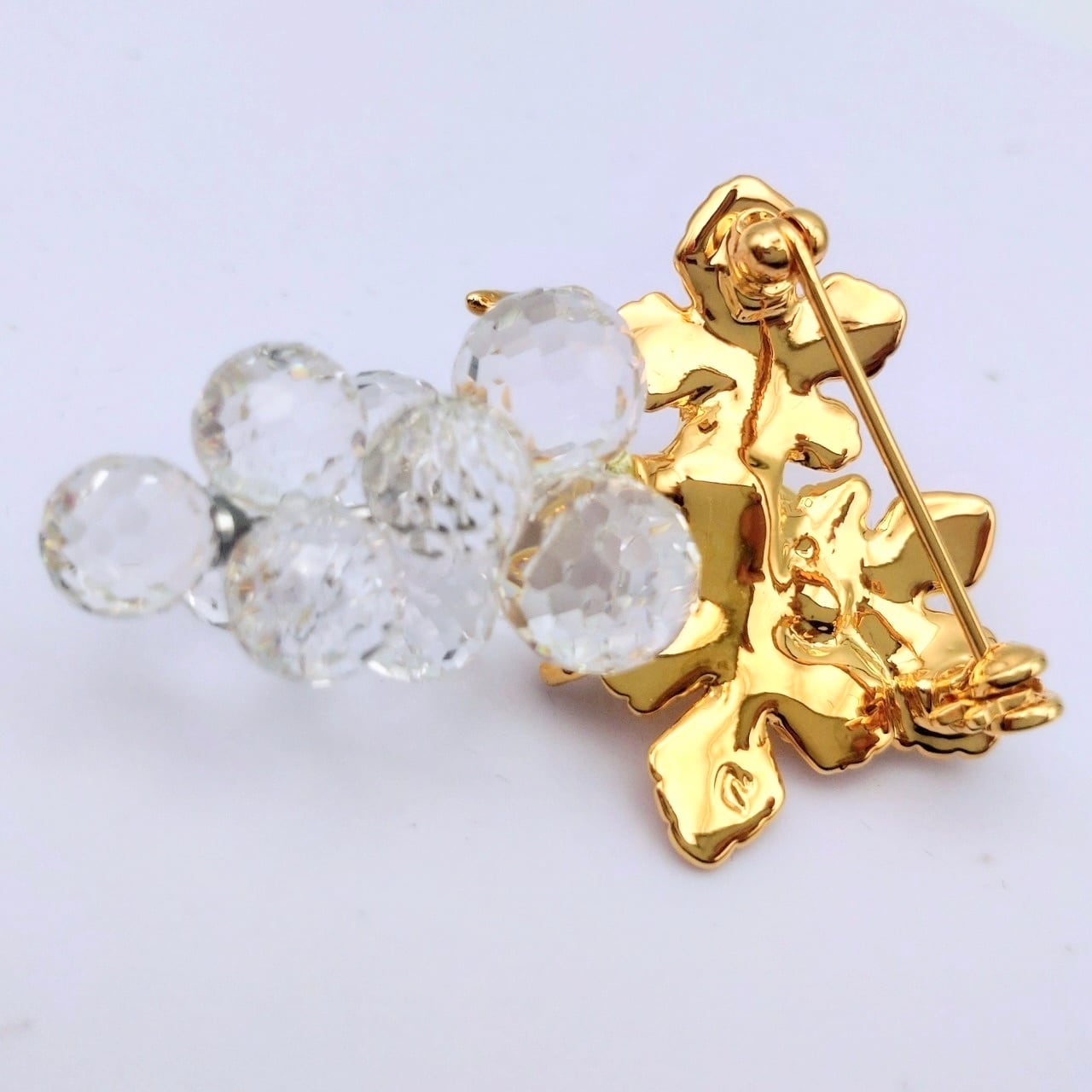 lSWAROVSKI スワロフスキー ブローチ グレープ ぶどう クリスタル