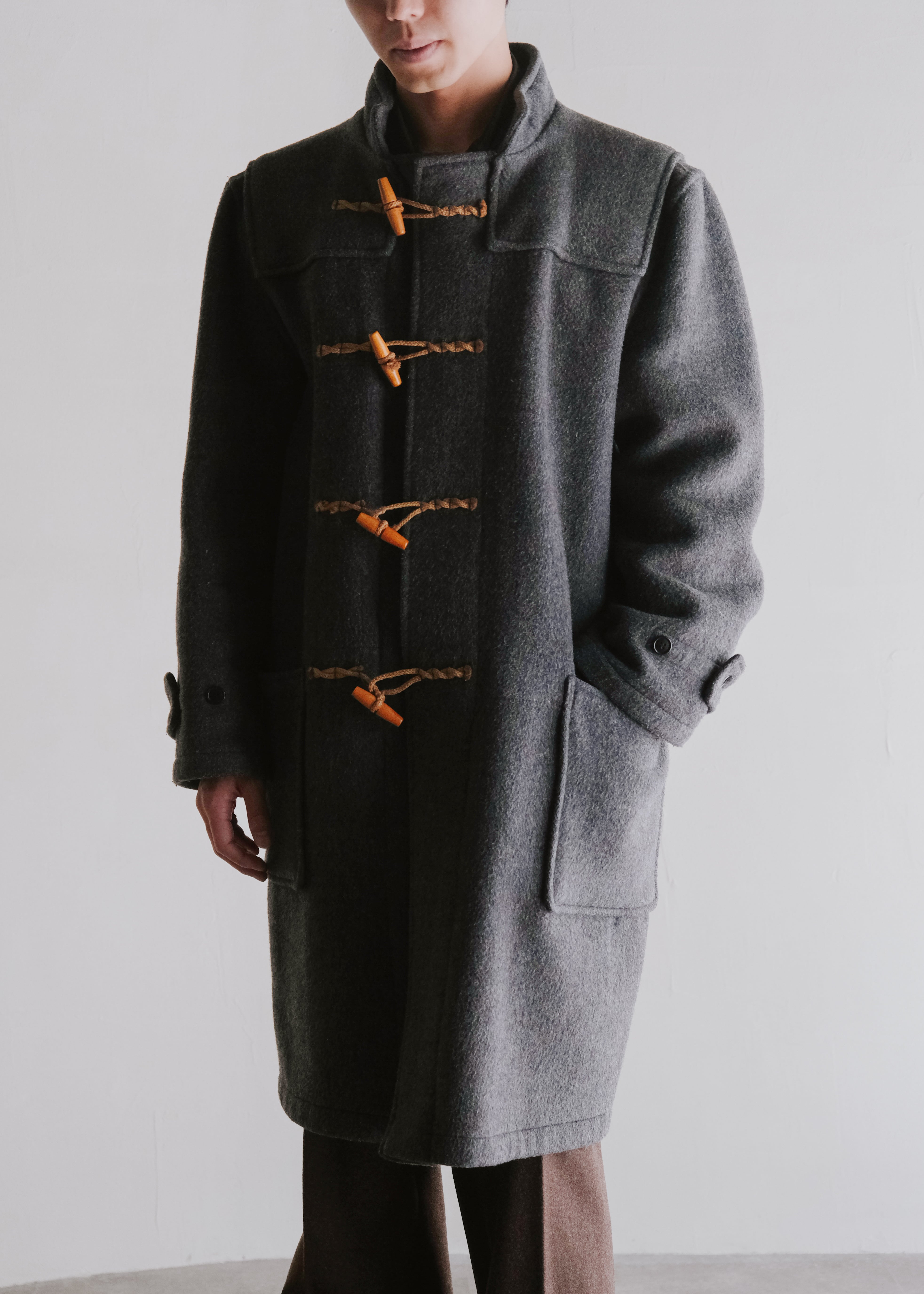 90's agnes b. homme hoodless duffle coat made in England | CETTEN
