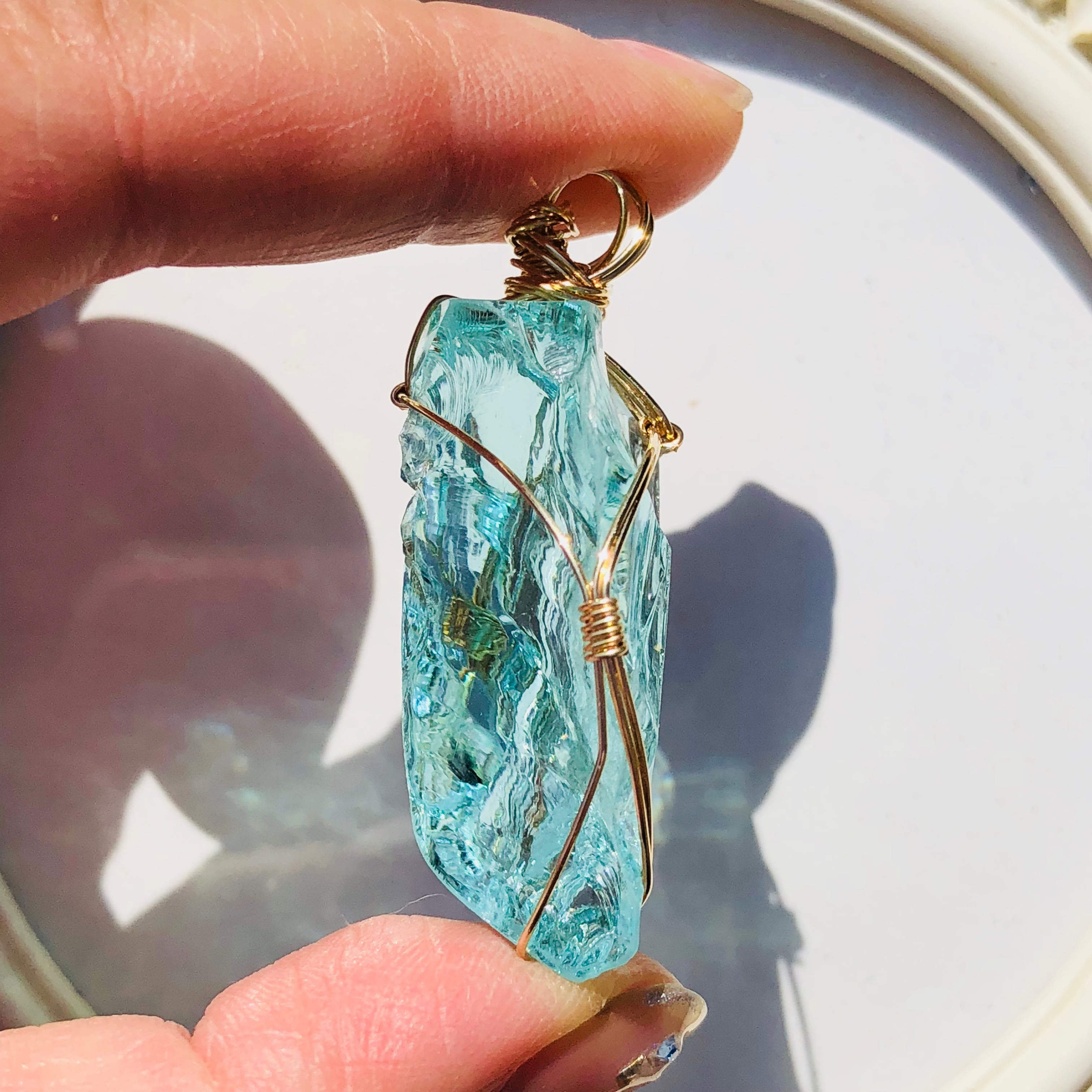 シエラネバダ産アンダラクリスタル☆宝石質～Gem Cyan Angel～【世界で