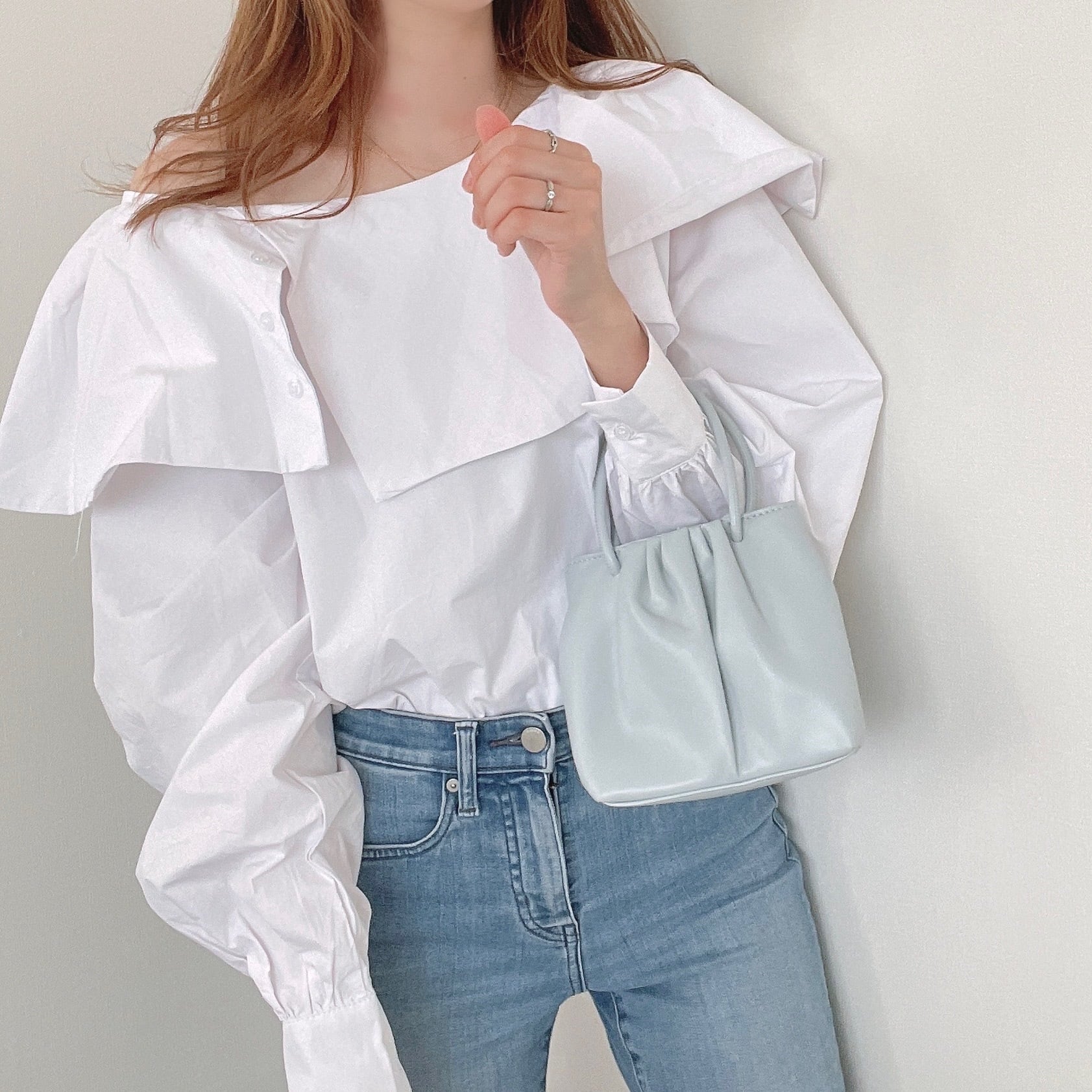 オフショルダーフリル襟ブラウス | vipo