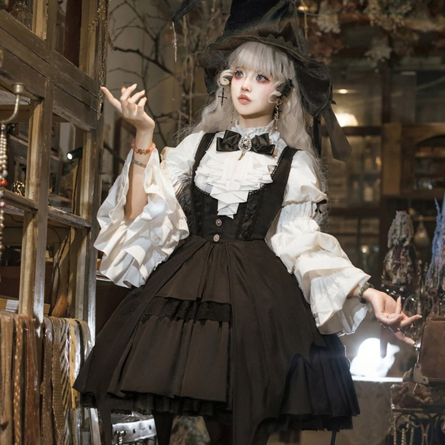 ゴスロリ通販 With U ゴスロリ セットアップ フリルシャツ 姫袖