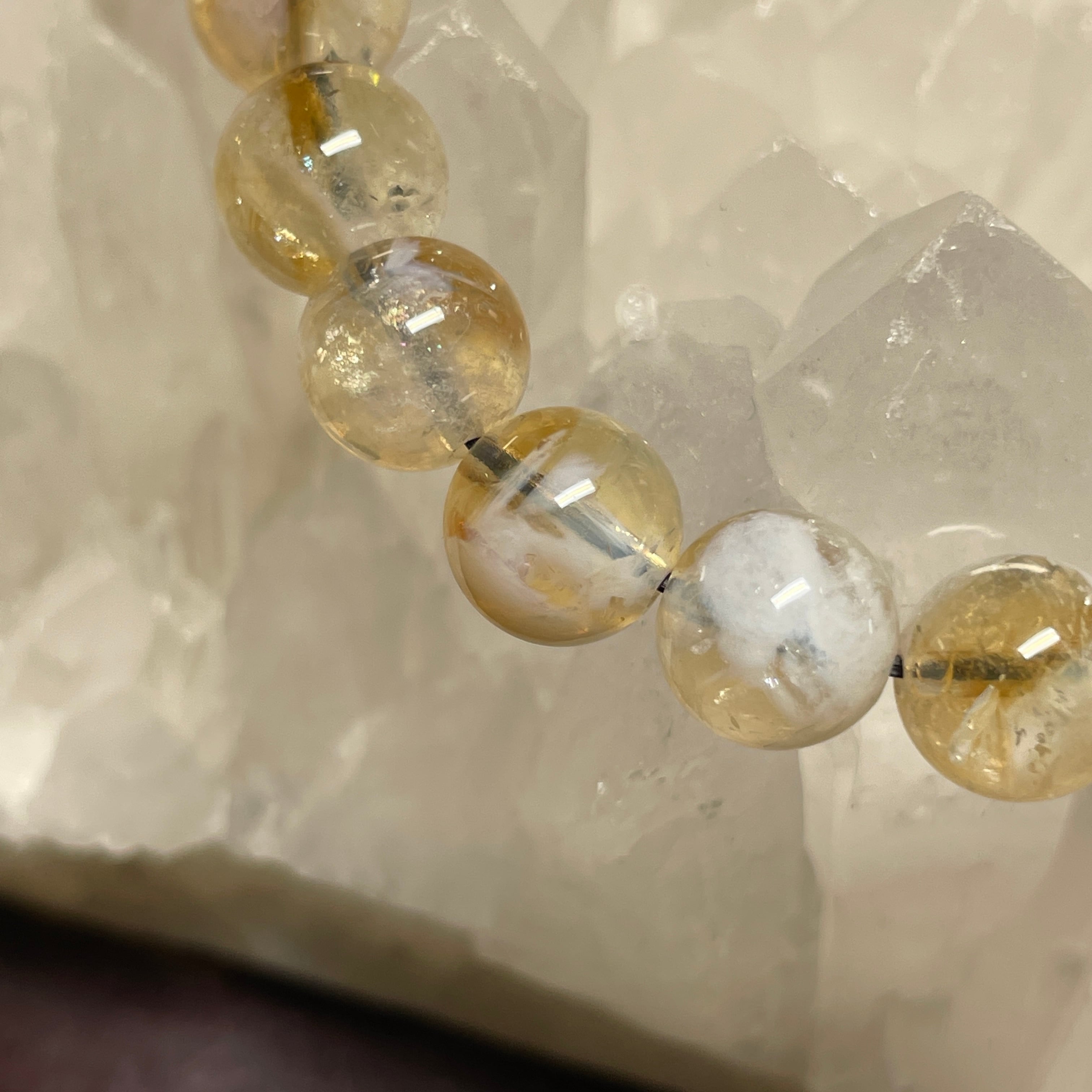 ブルーエンジェルラダーインシトリン ブレスレット 約8.7mm | 天然石