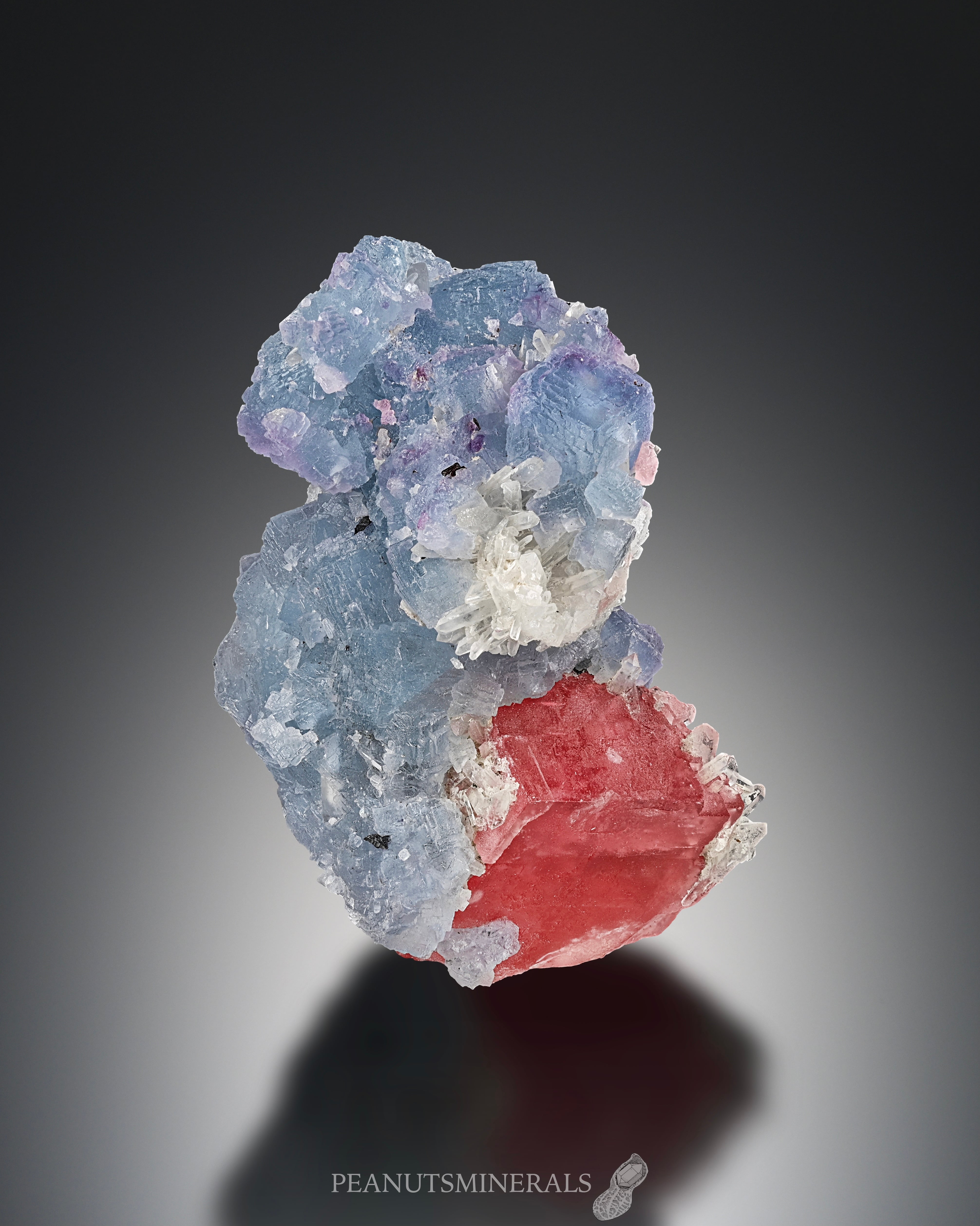 ロードクロサイト / フローライト / クォーツ【Rhodochrosite with