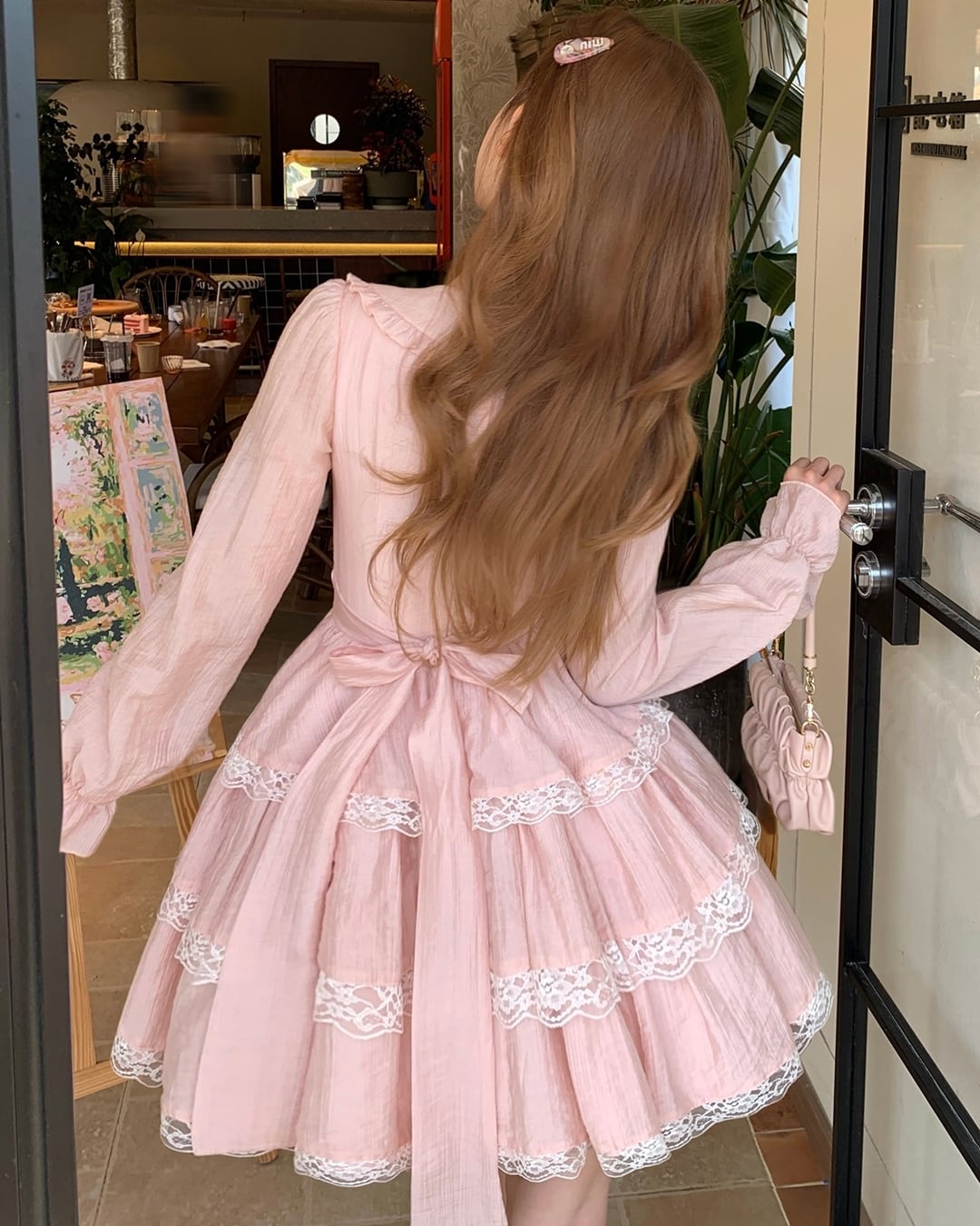 スウィートピンクガーリーフリルワンピース 25WP08064 | Deelia