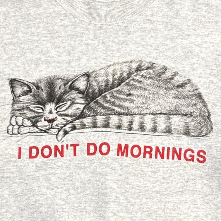 Men's】 90s 猫 イラスト スウェットシャツ / アメリカ製 USA製 90年代