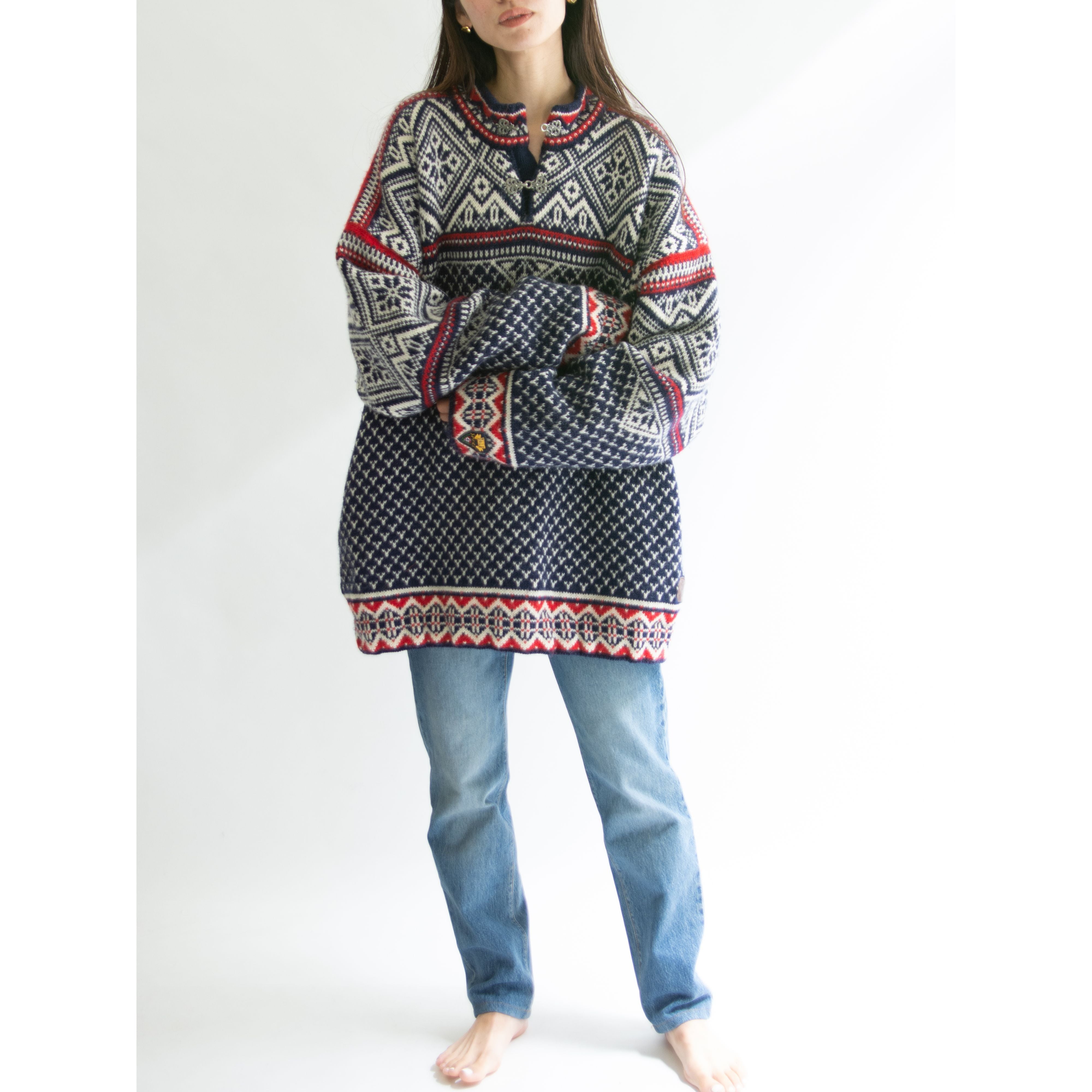 DALE OF NORWAY】Made in Norway 100% wool Nordic sweater 