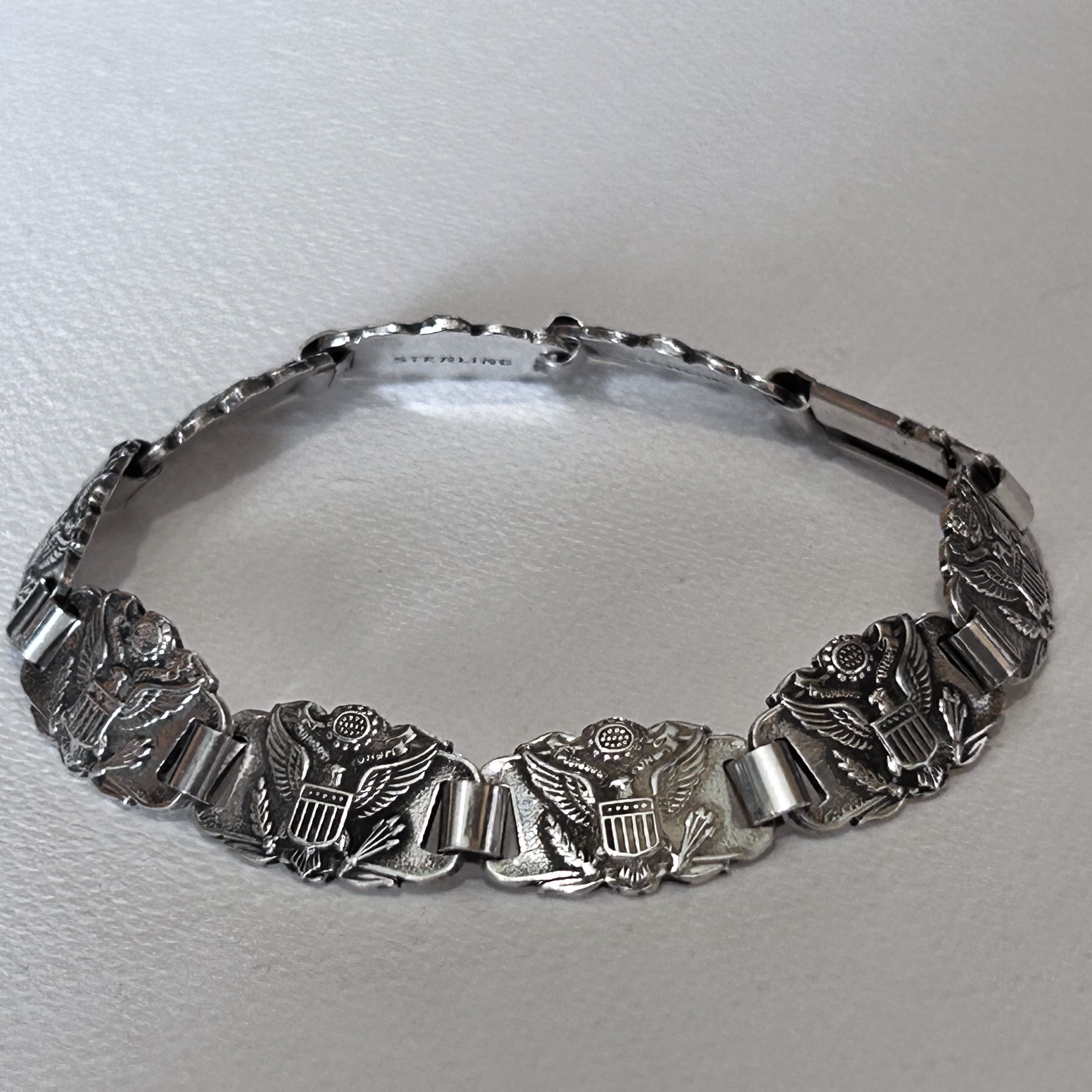 希少】40s US ARMY forget me not Sweet Heart jewelry ブレスレット