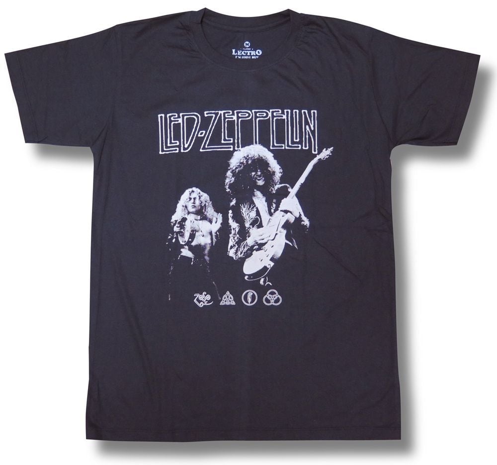 ジミー・ペイジ ロバート・プラント Tシャツ LED ZEPPELIN レッド