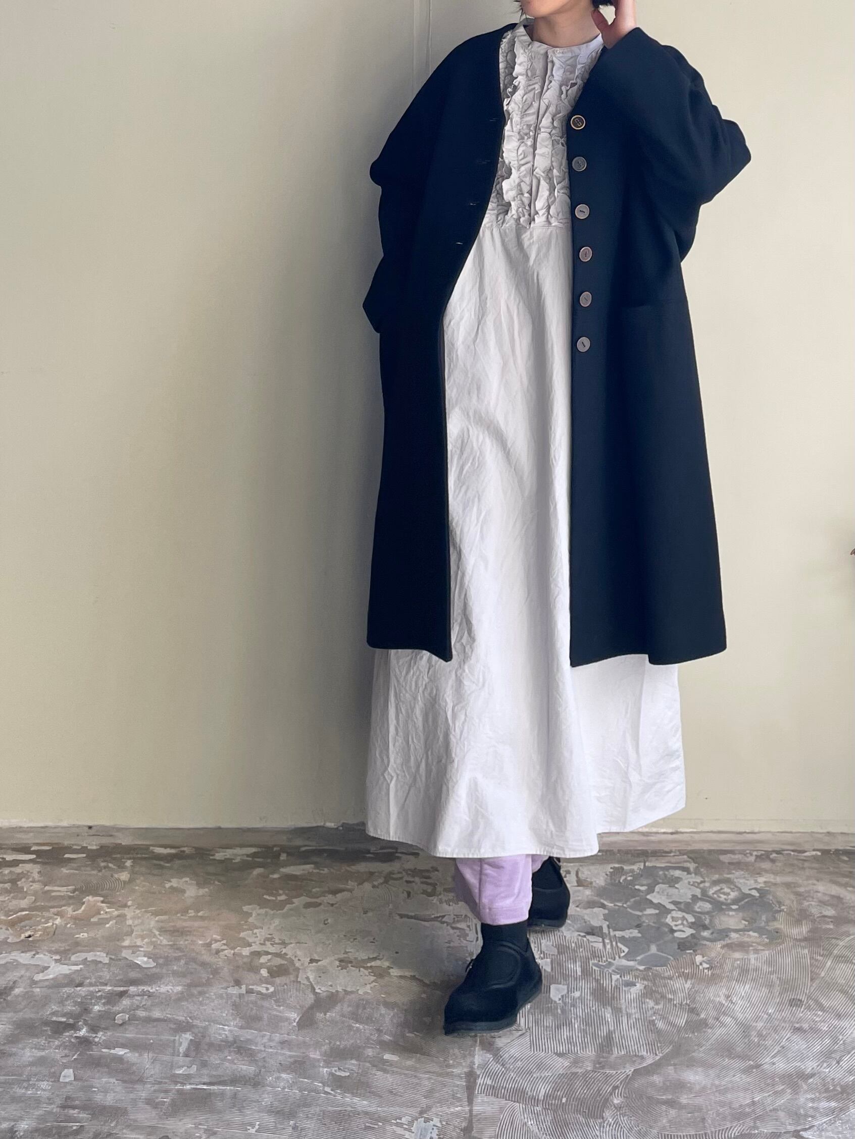 atelier naruse】melton wool cocoon coat［na-f04037］メルトンウール