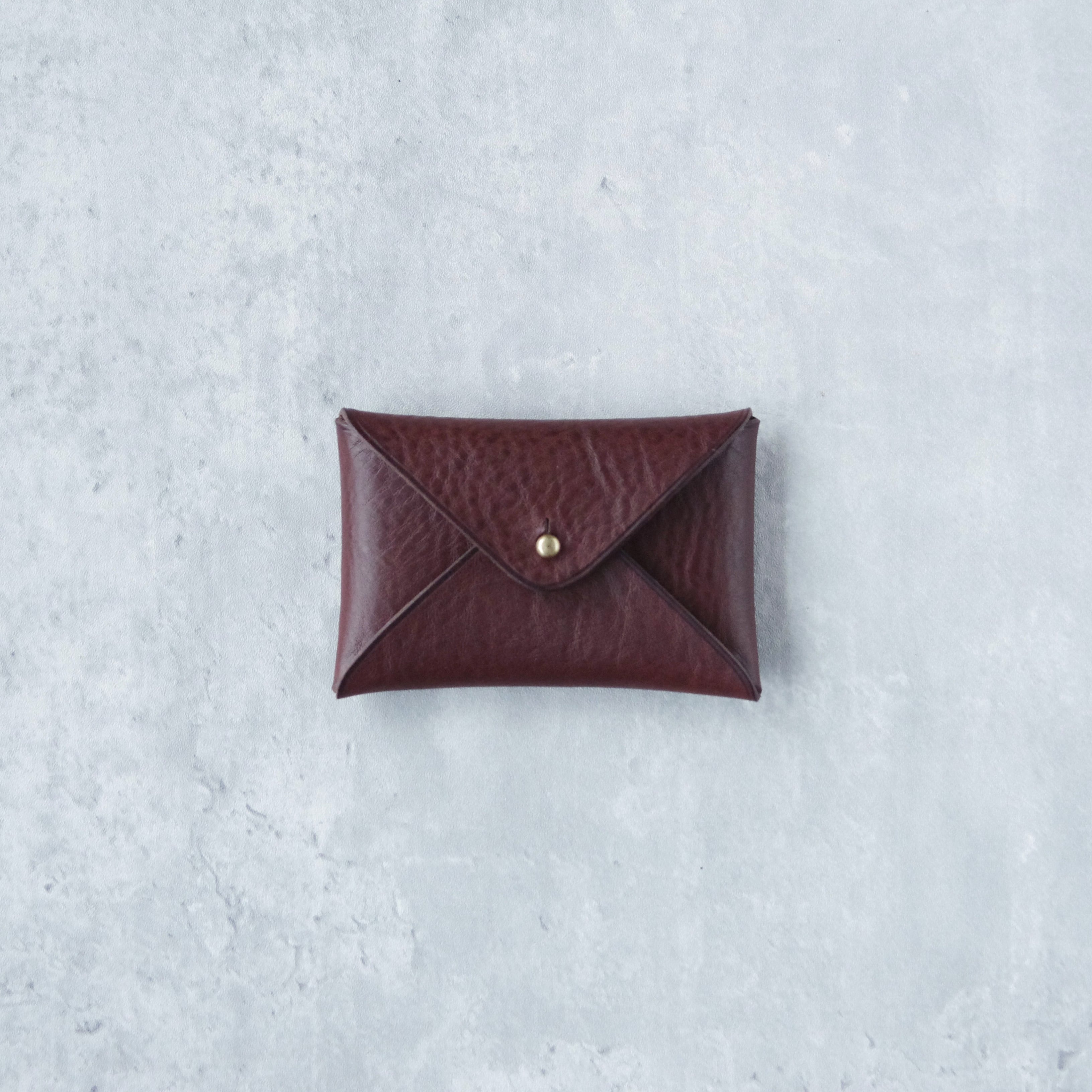 封筒型カードケース】本革 名刺入れ カードケース 仕切り付き ダーク